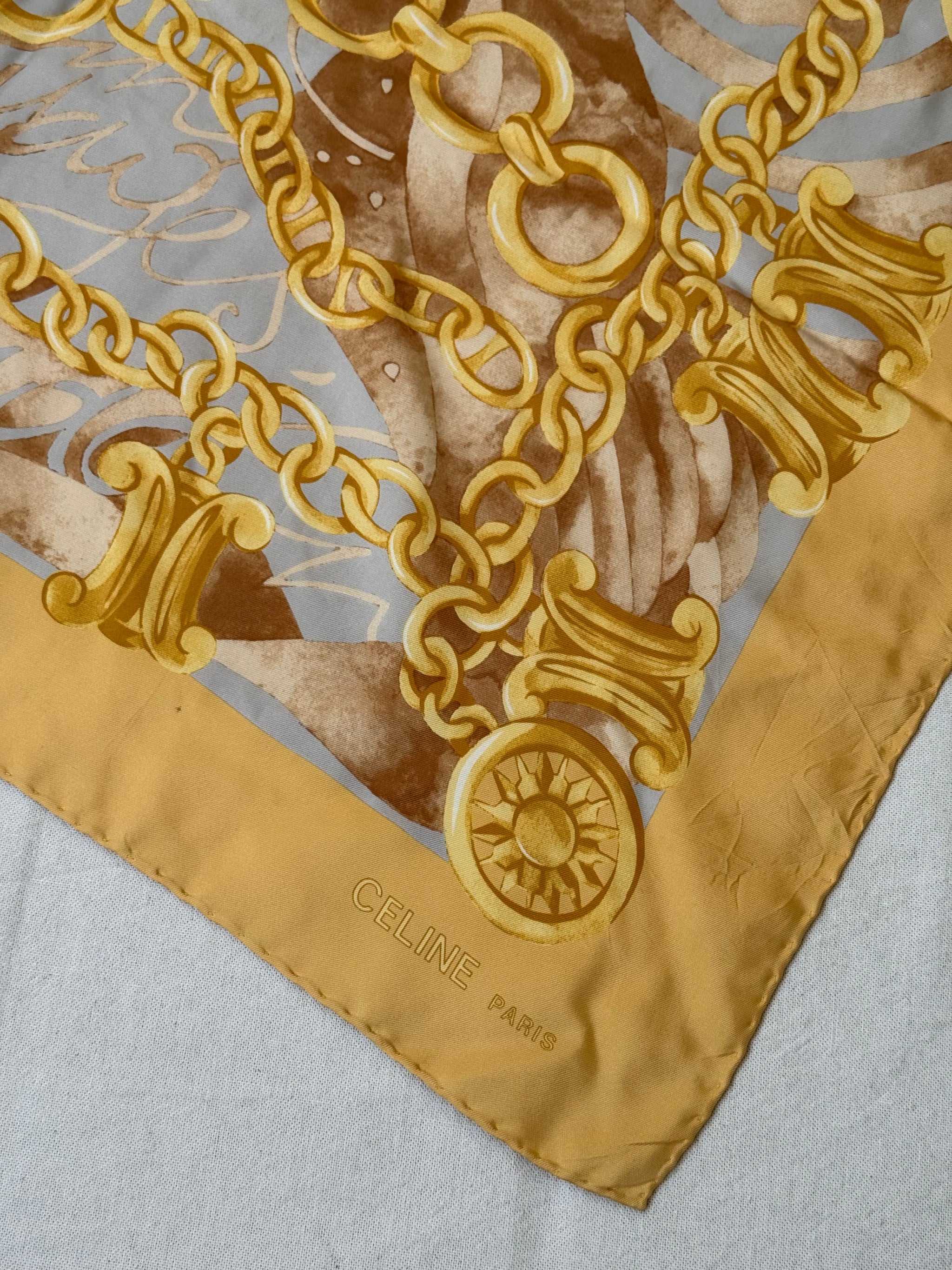 Celine Scarf – Chains and Medallions