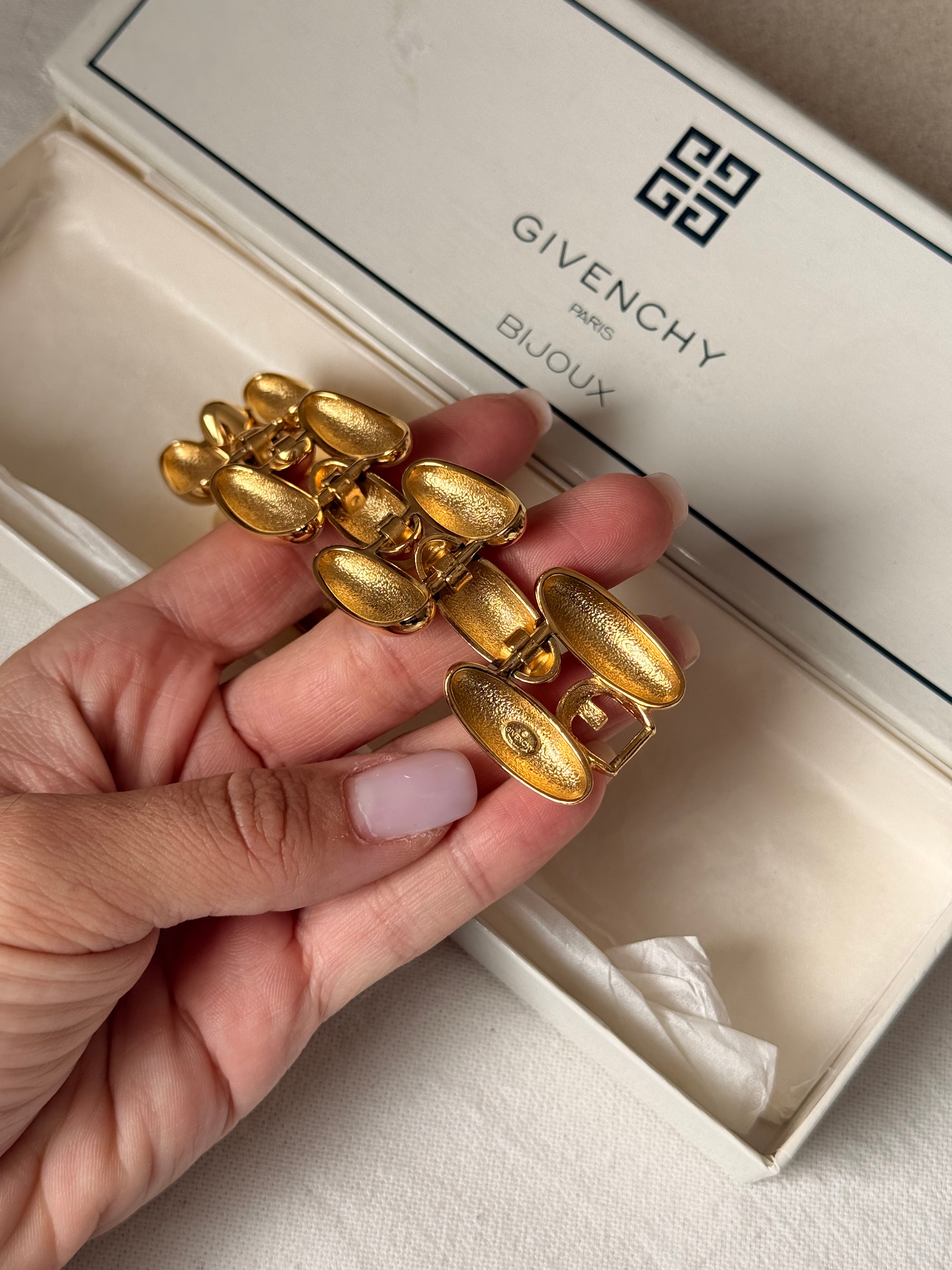 Bracelet Givenchy vintage - Maille XXL dorée