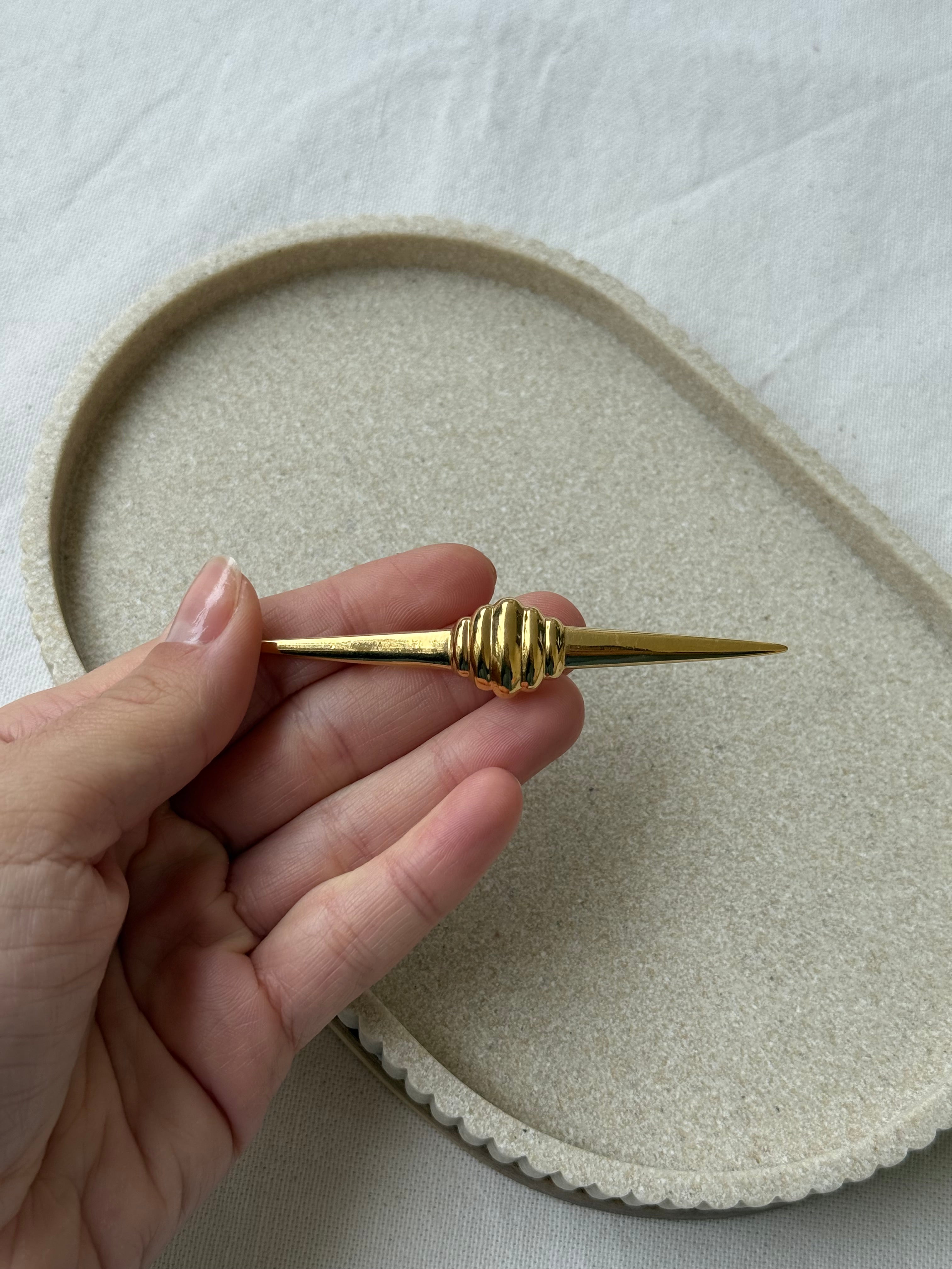 Broche vintage - Forme barrette et noeud