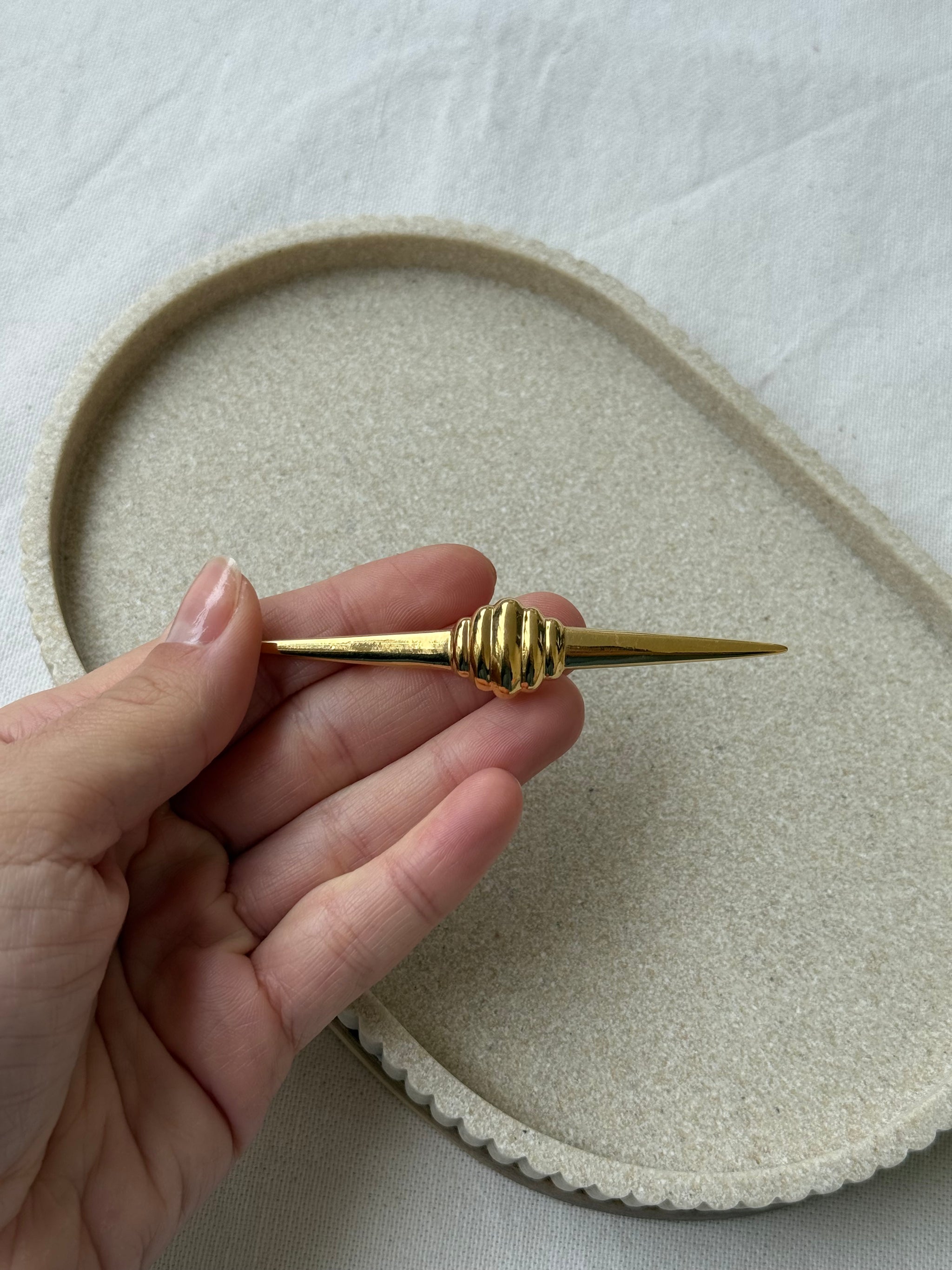 Broche vintage - Forme barrette et noeud