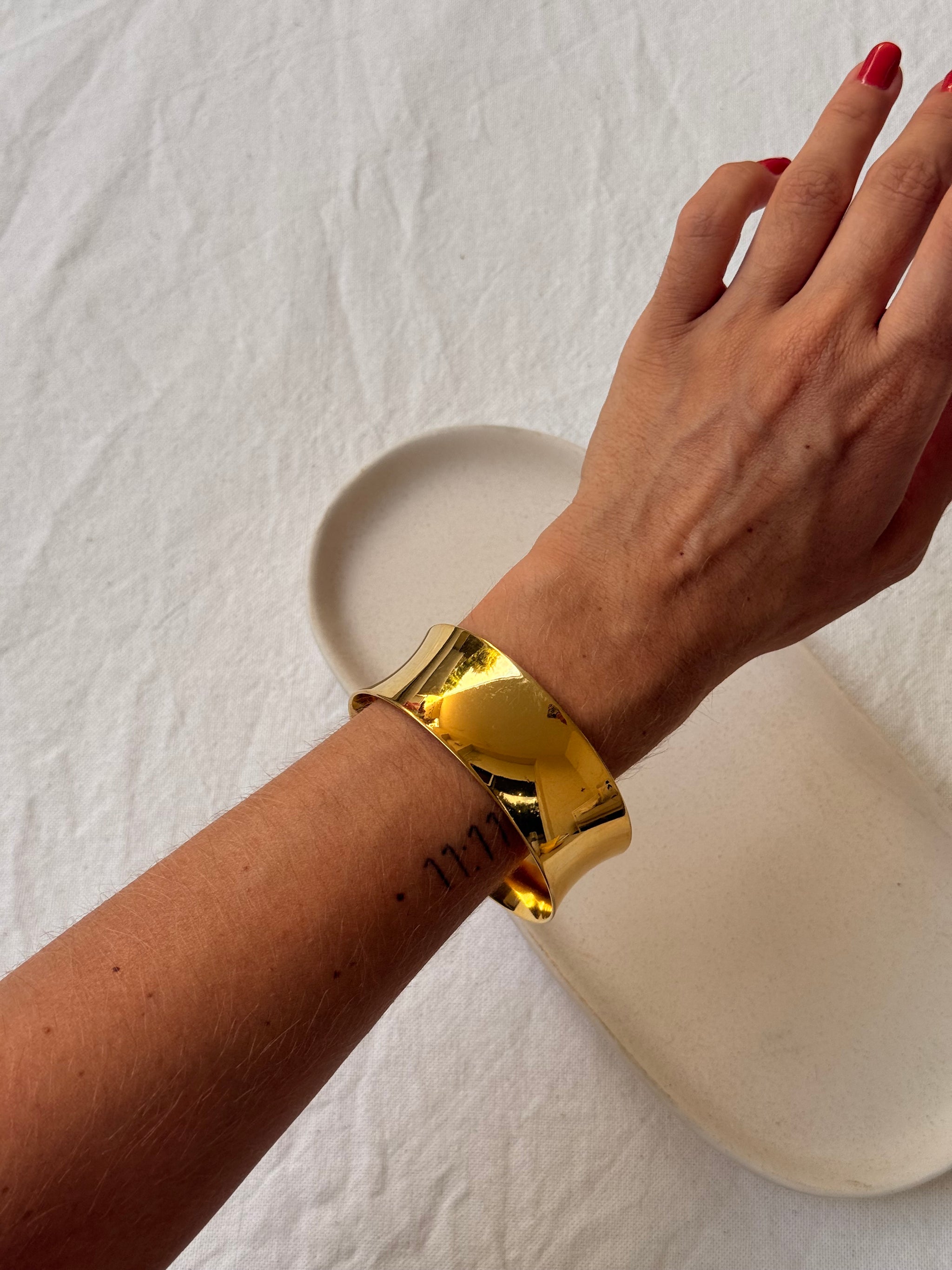 Bracelet Monet vintage - Jonc doré
