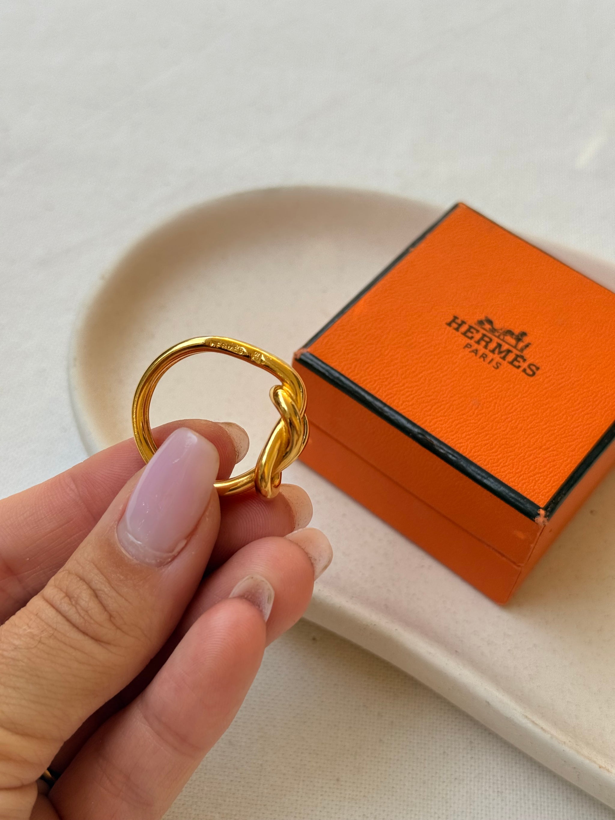 Anneau de foulard Hermès - Modèle nœud marin