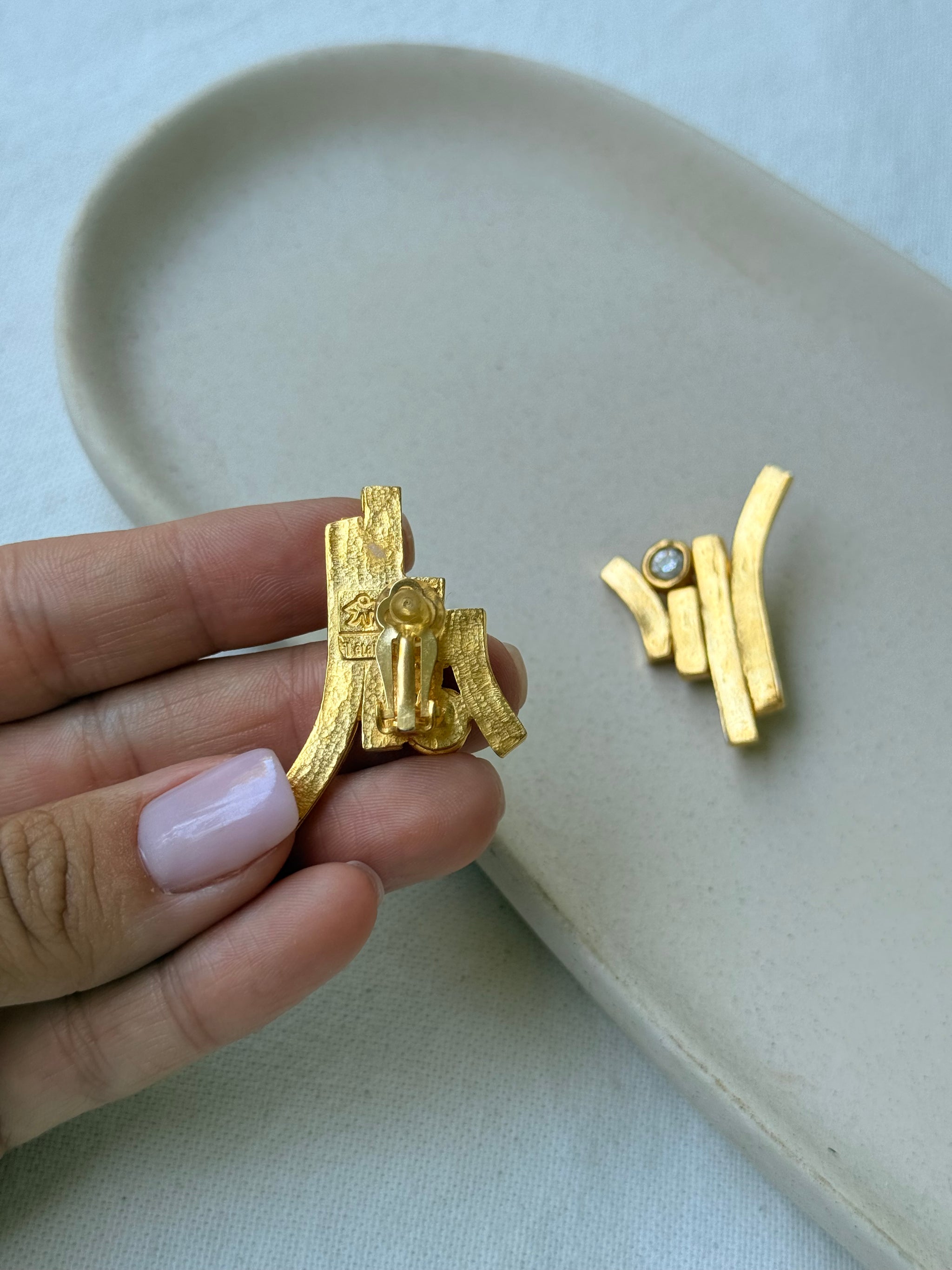 Boucles d’oreilles Il Était Une Fois vintage - Design graphique
