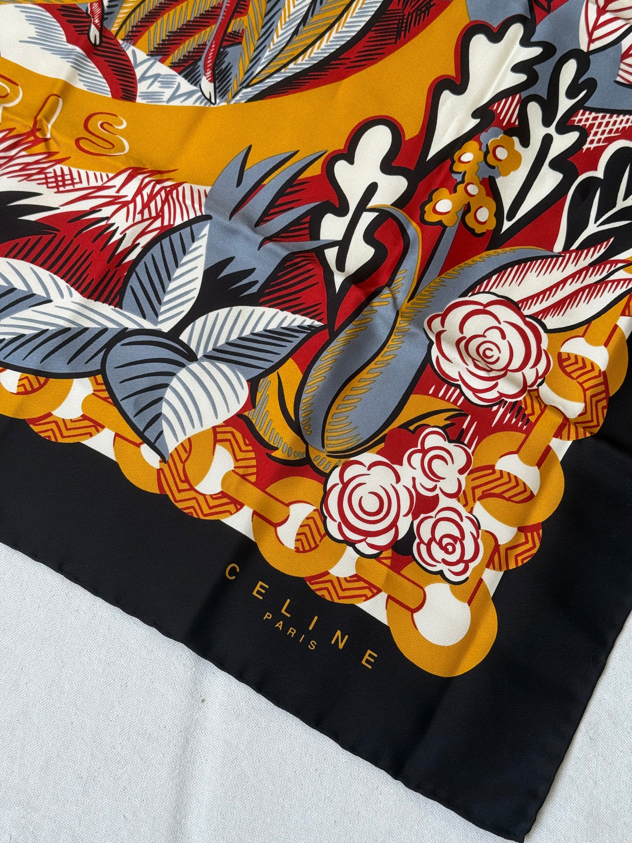 Foulard Céline – Motifs feuillages