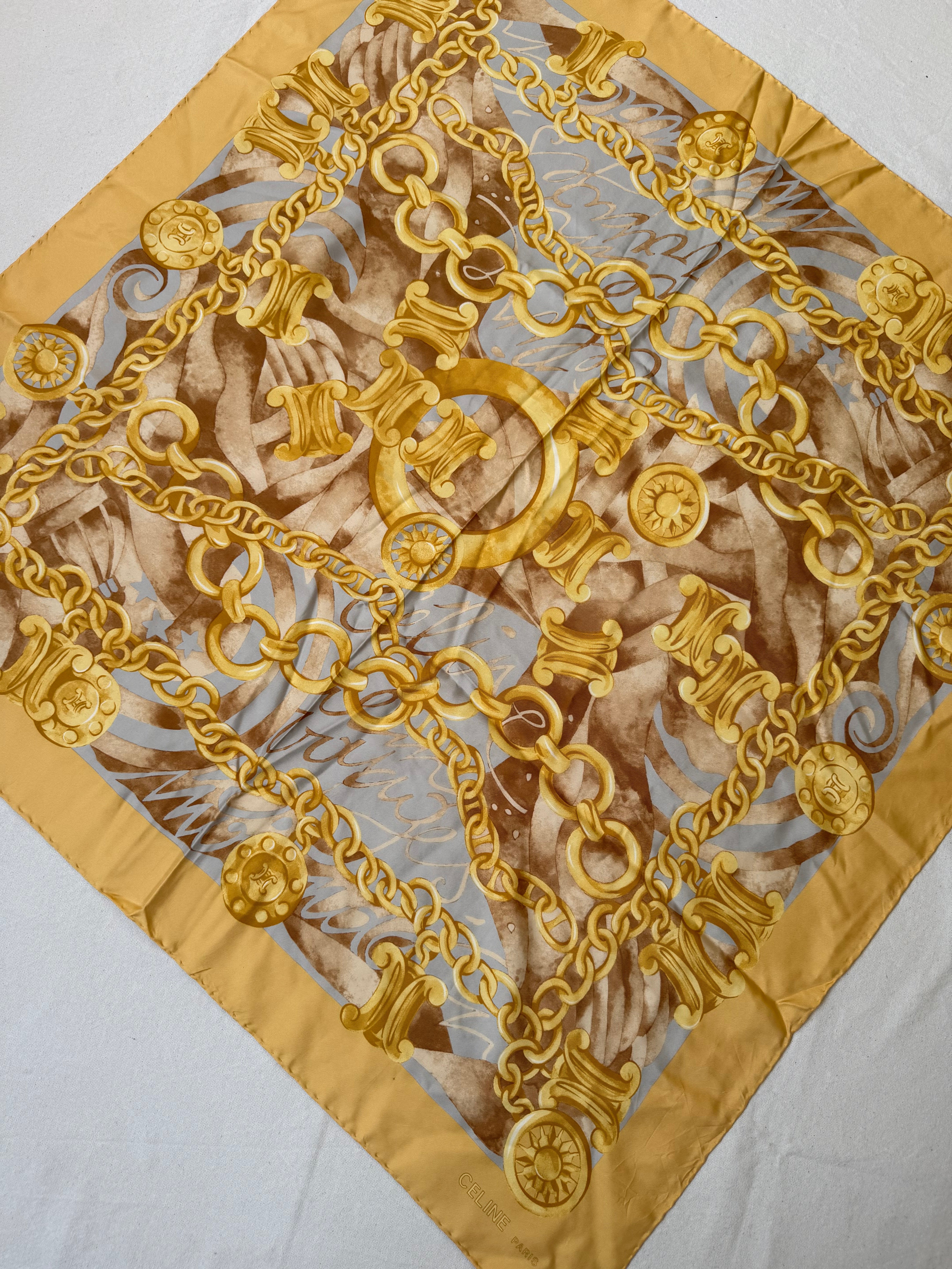 Celine Scarf – Chains and Medallions