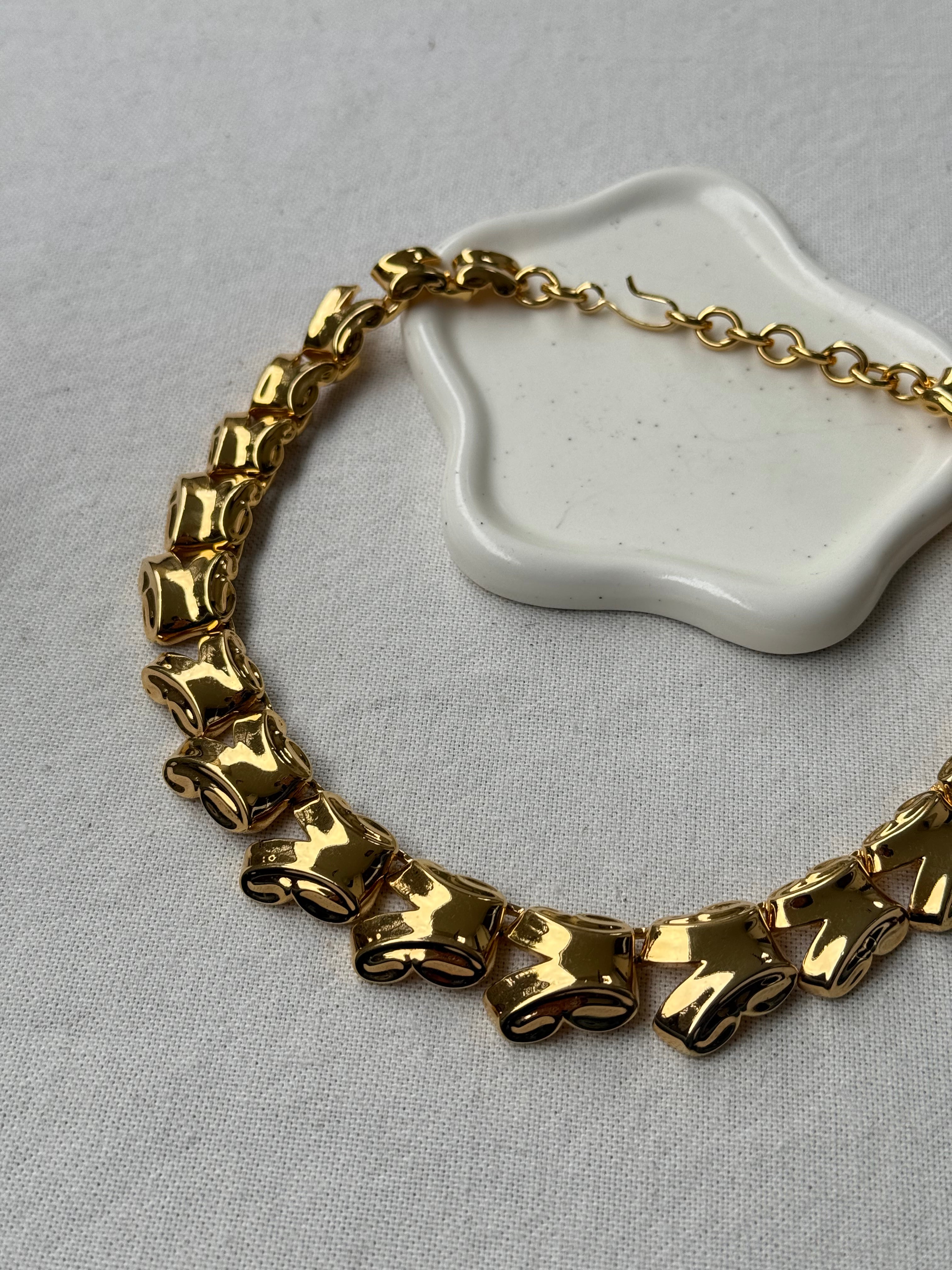 Collier Monet vintage - Maille rectangulaire