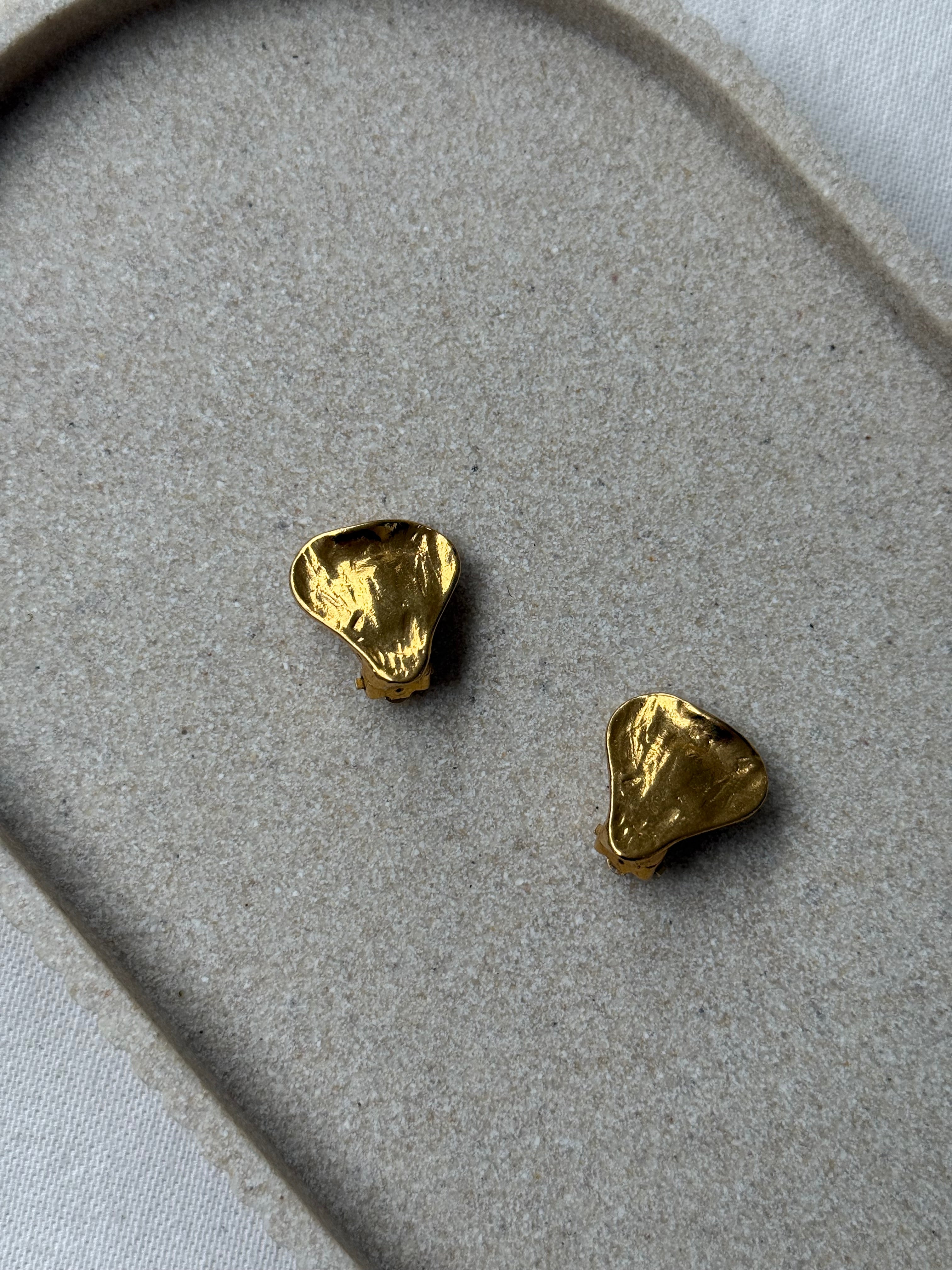 Boucles d’oreilles YSL vintage - Petits cœurs dorés