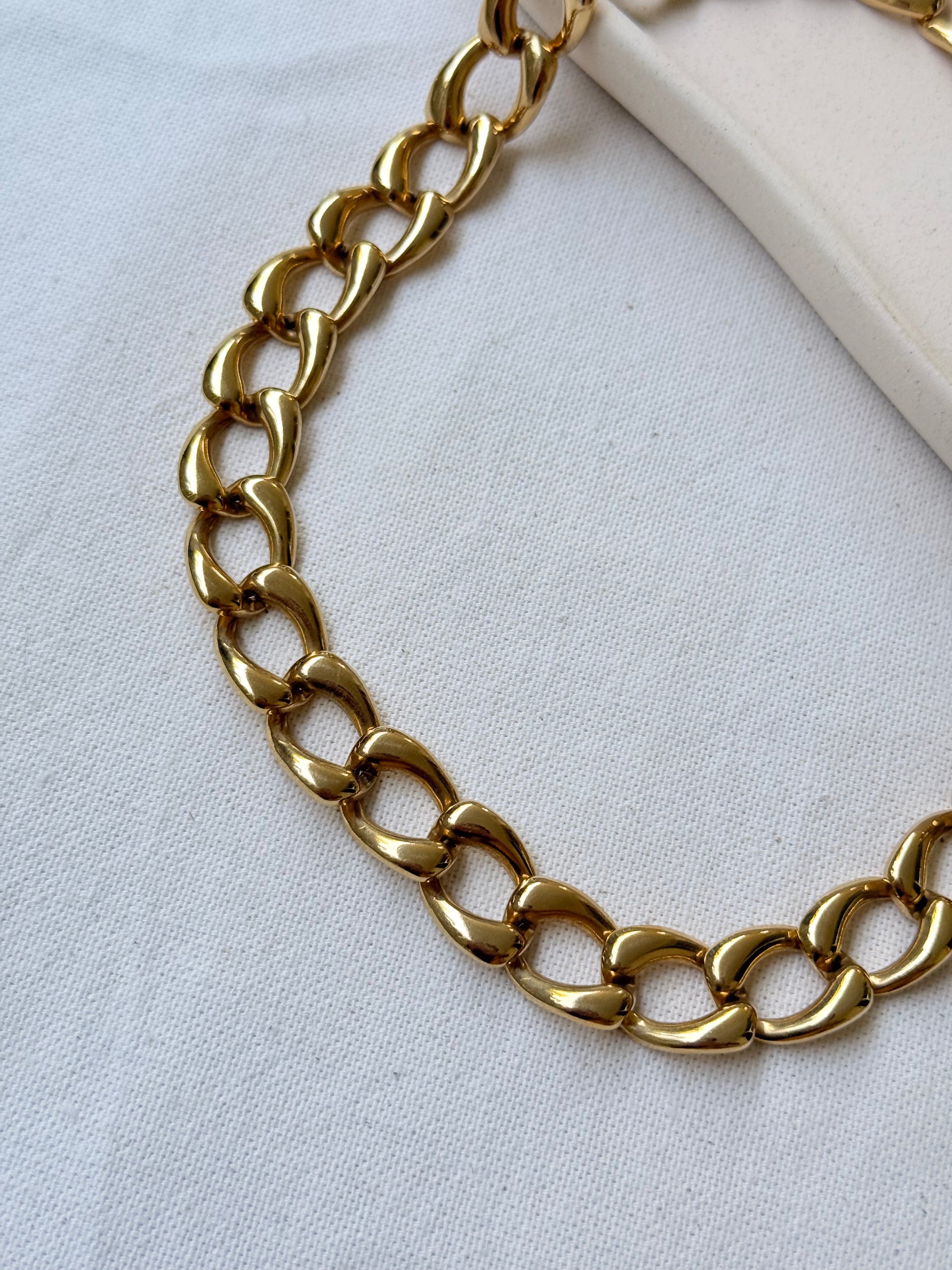 Collier Napier vintage - Maille gourmette dorée