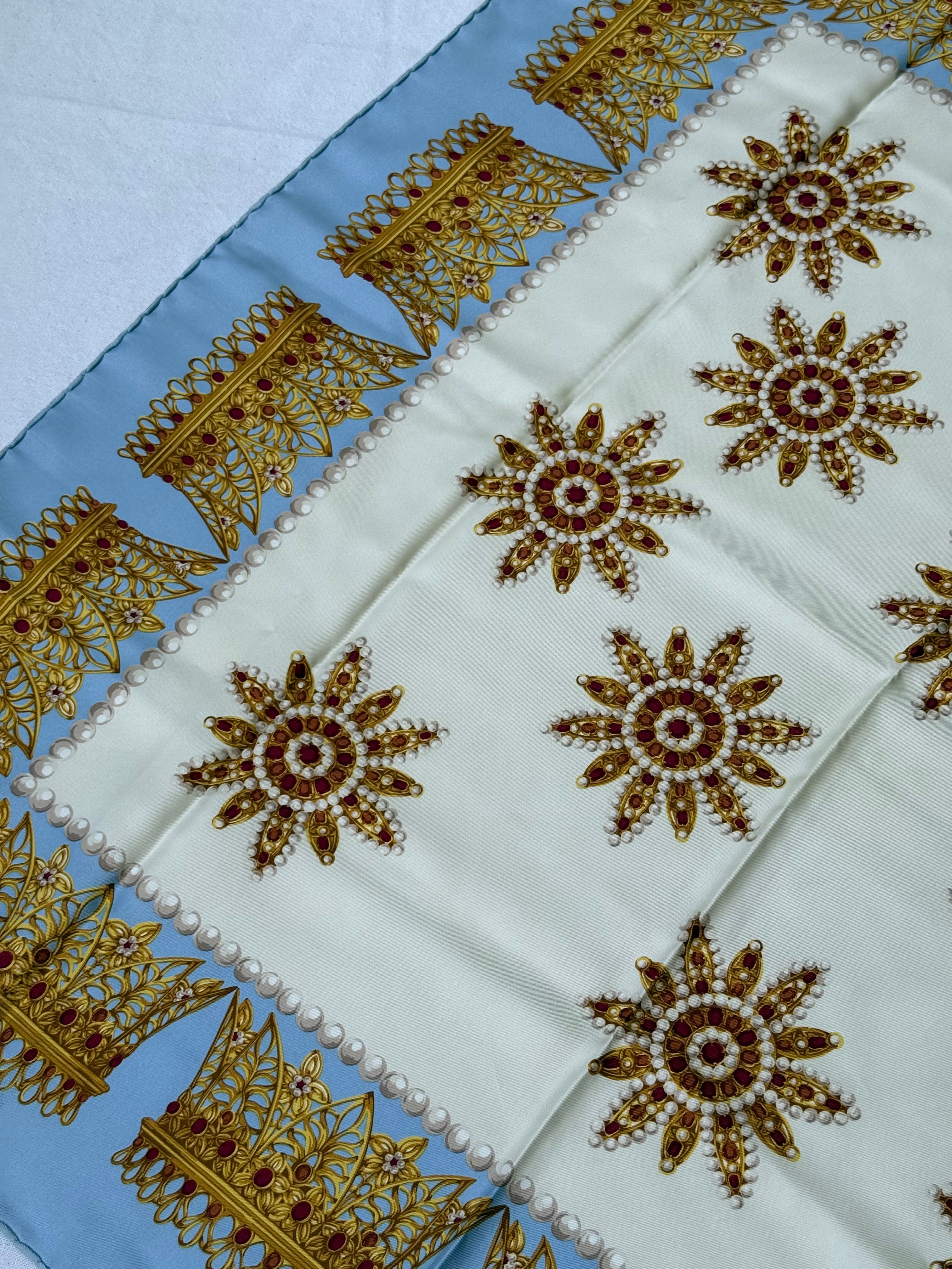 Christian Dior Scarf – Jewel and crown motifs