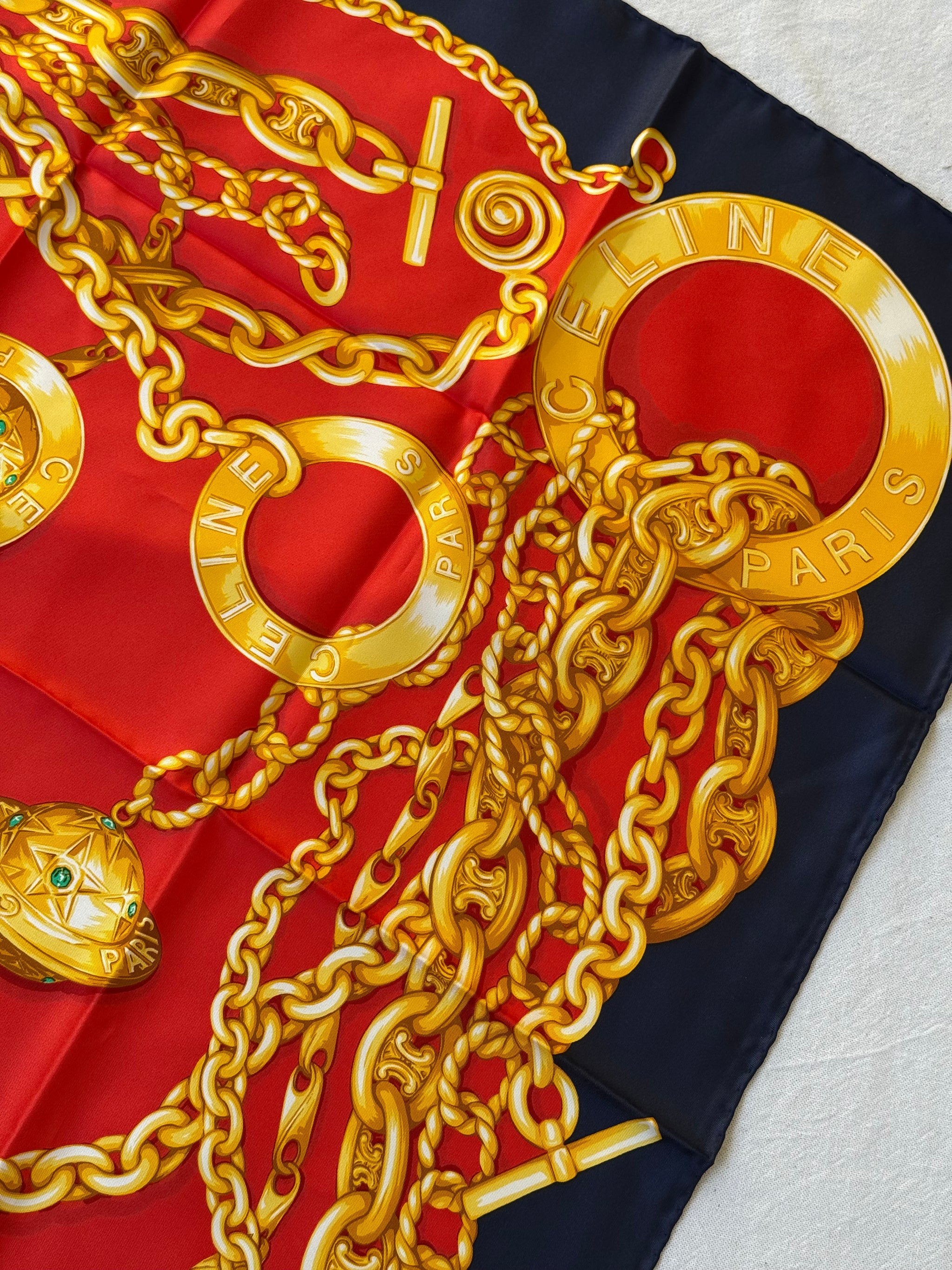 Celine Scarf – Chains and Medallions