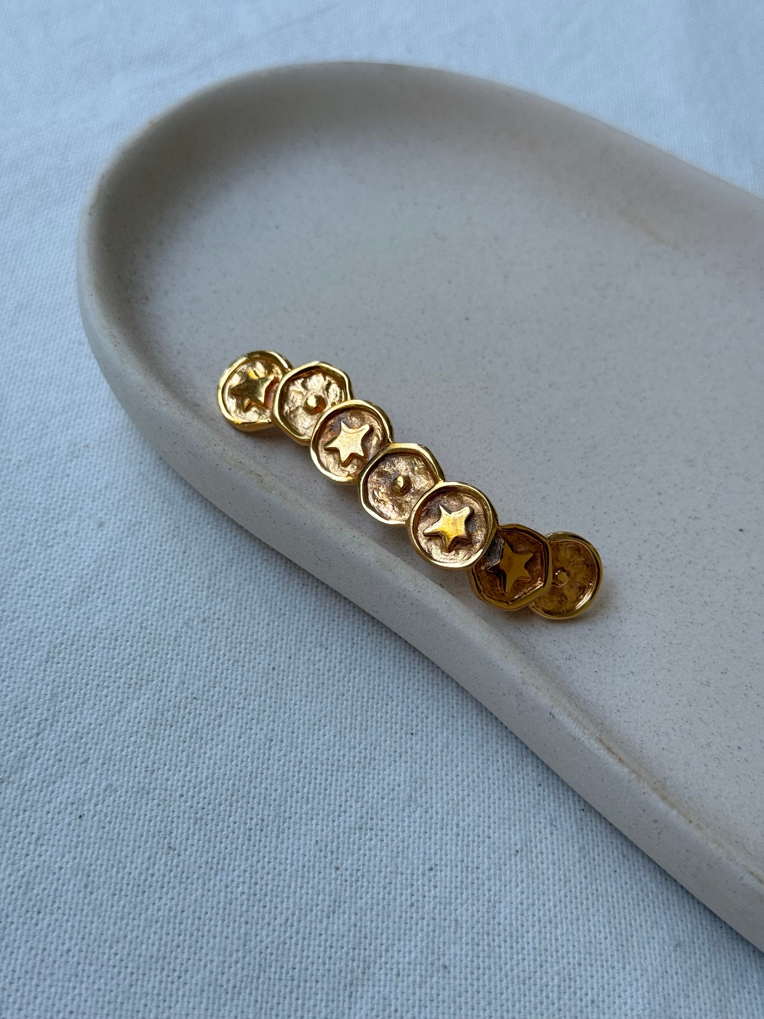 Broche Gontié vintage - Motif étoilés