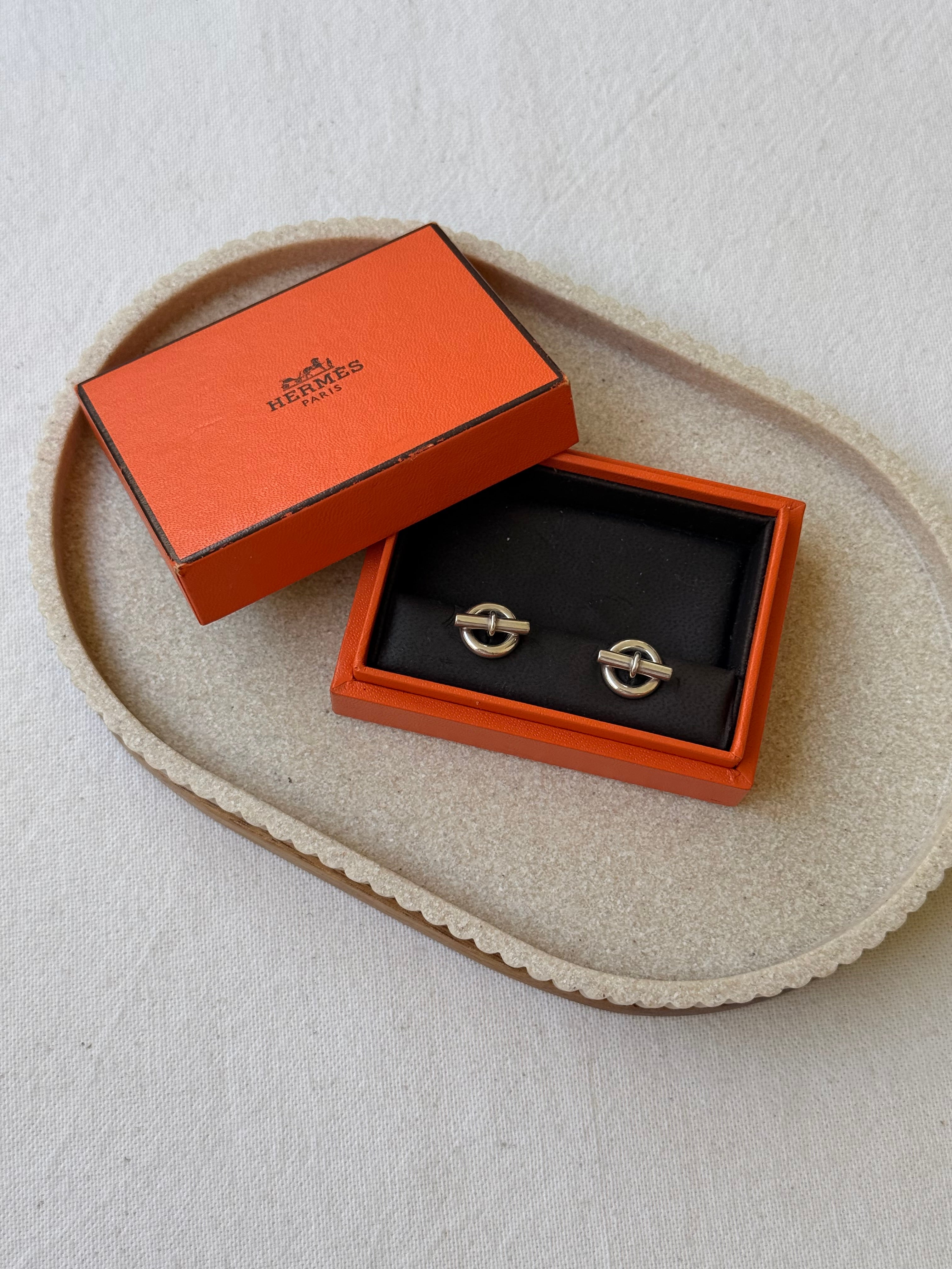 Boucles d’oreilles Hermes - Modèle Chaîne d’Ancre en argent