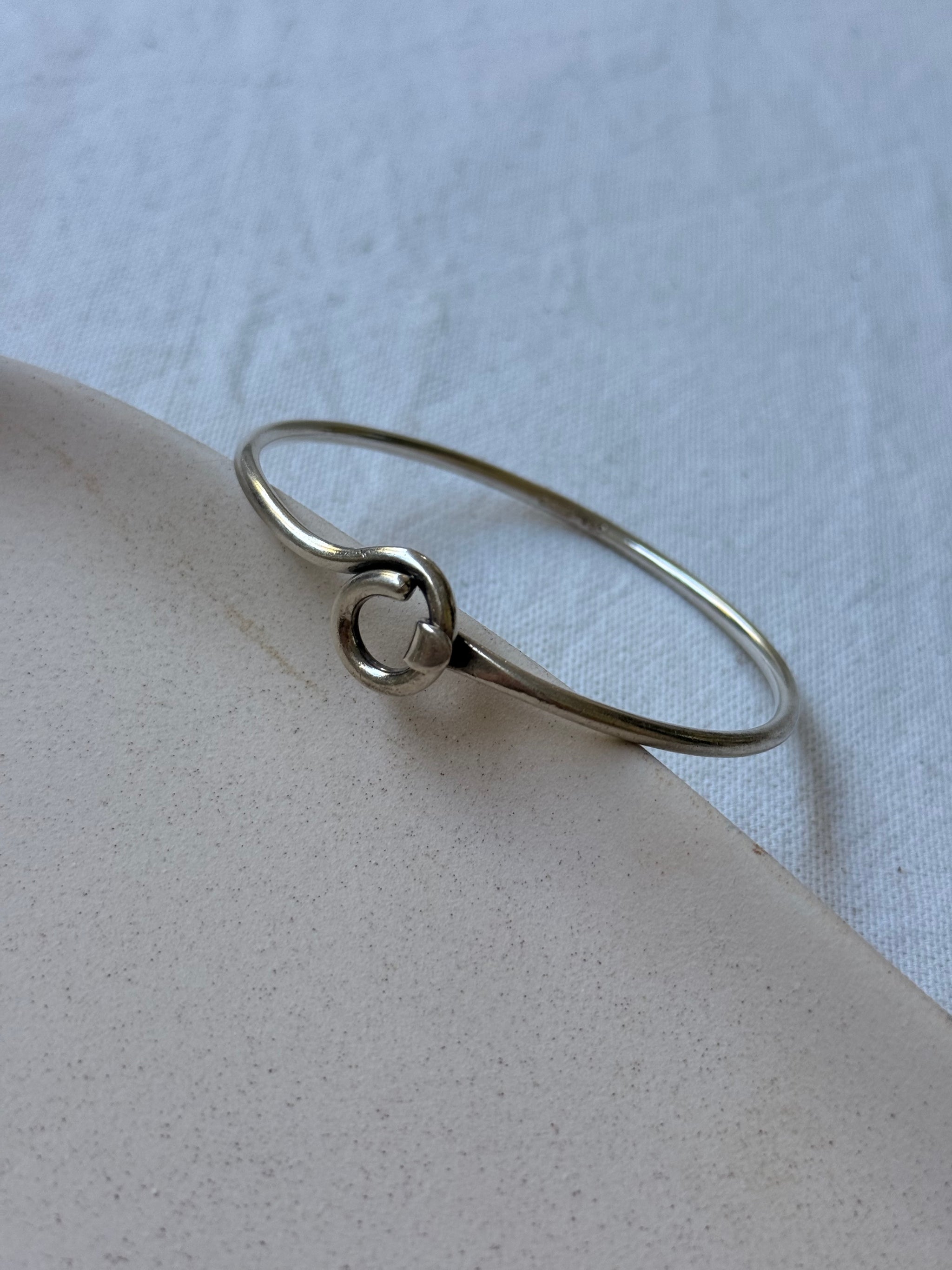 Jonc vintage nœud en argent 925