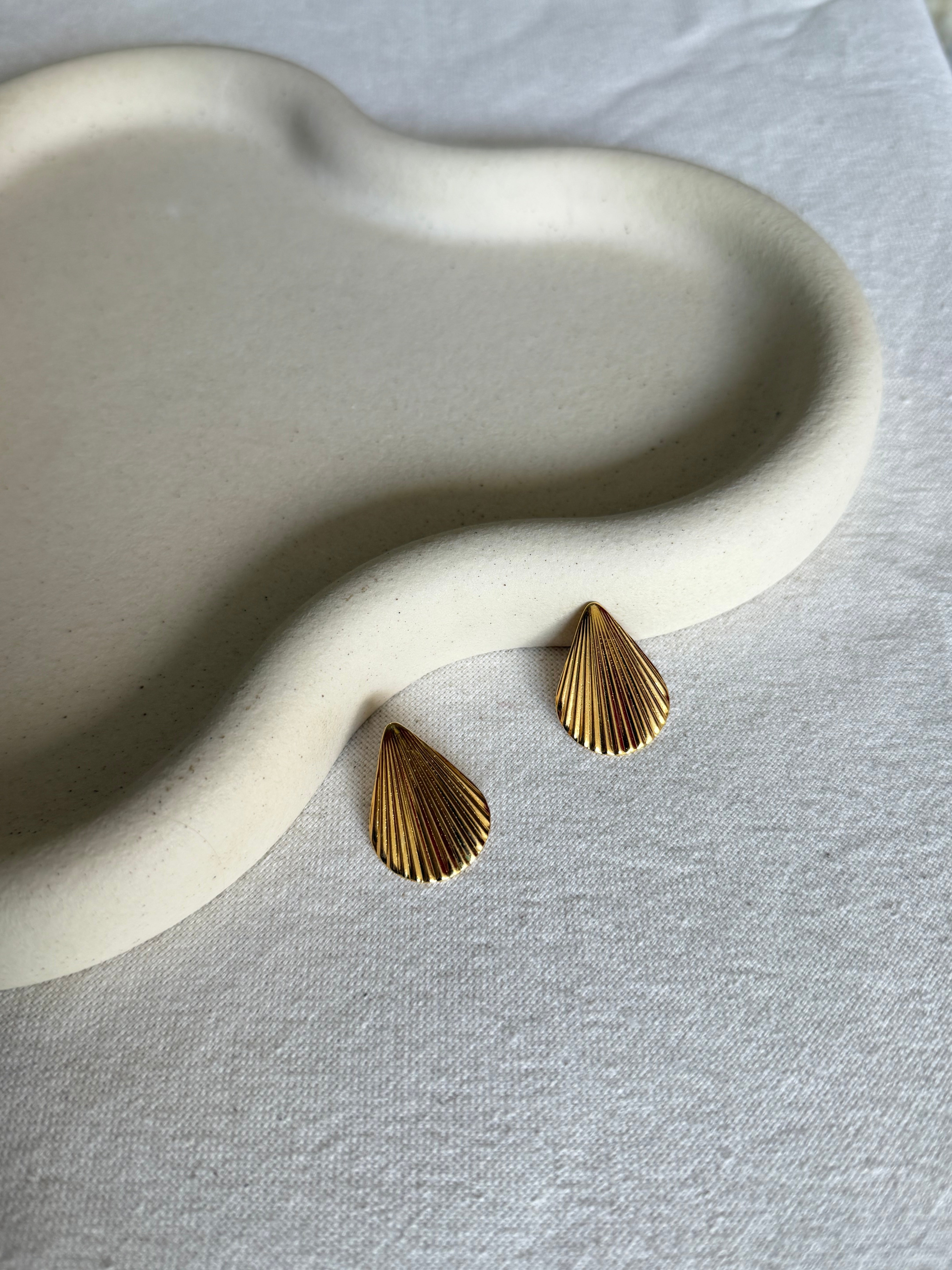 Boucles d’oreilles vintage - Feuilles dorées