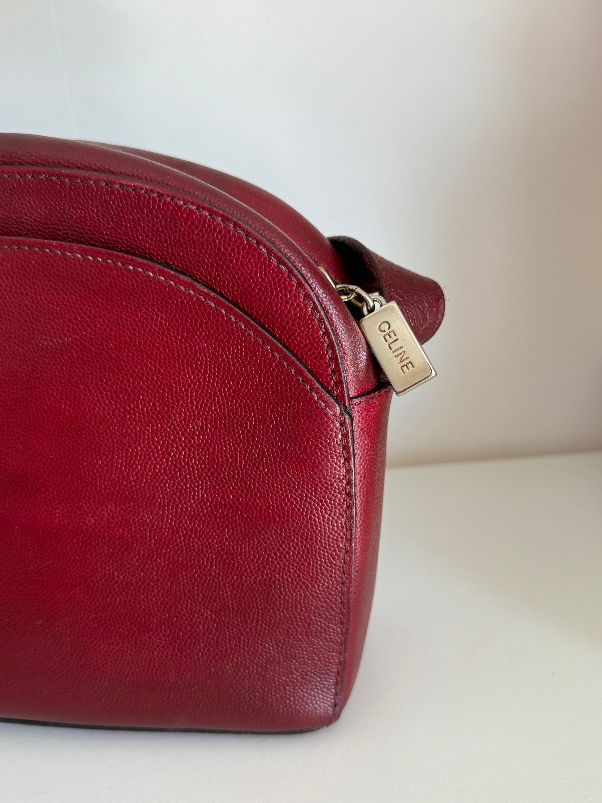 Sac Céline en cuir rouge