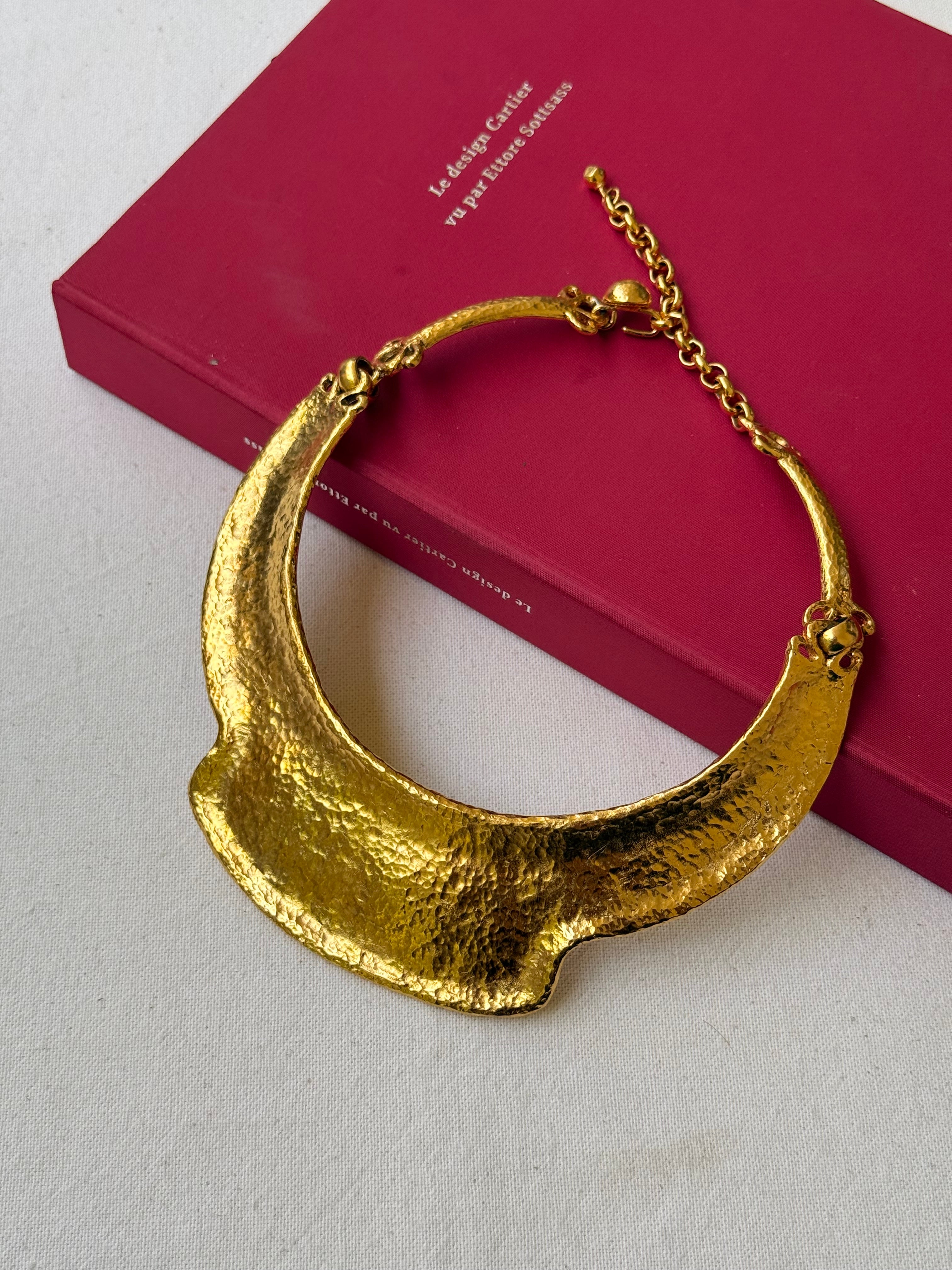 Collier Barrera vintage - Plastron doré