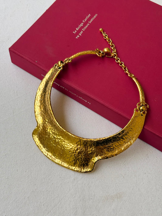 Collier Barrera vintage - Plastron doré