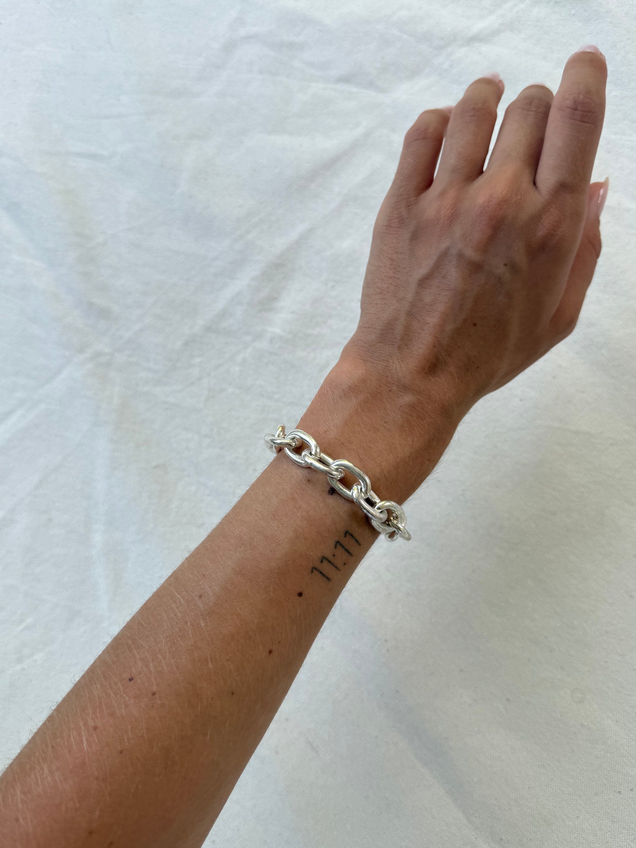Bracelet vintage - Maille argentée