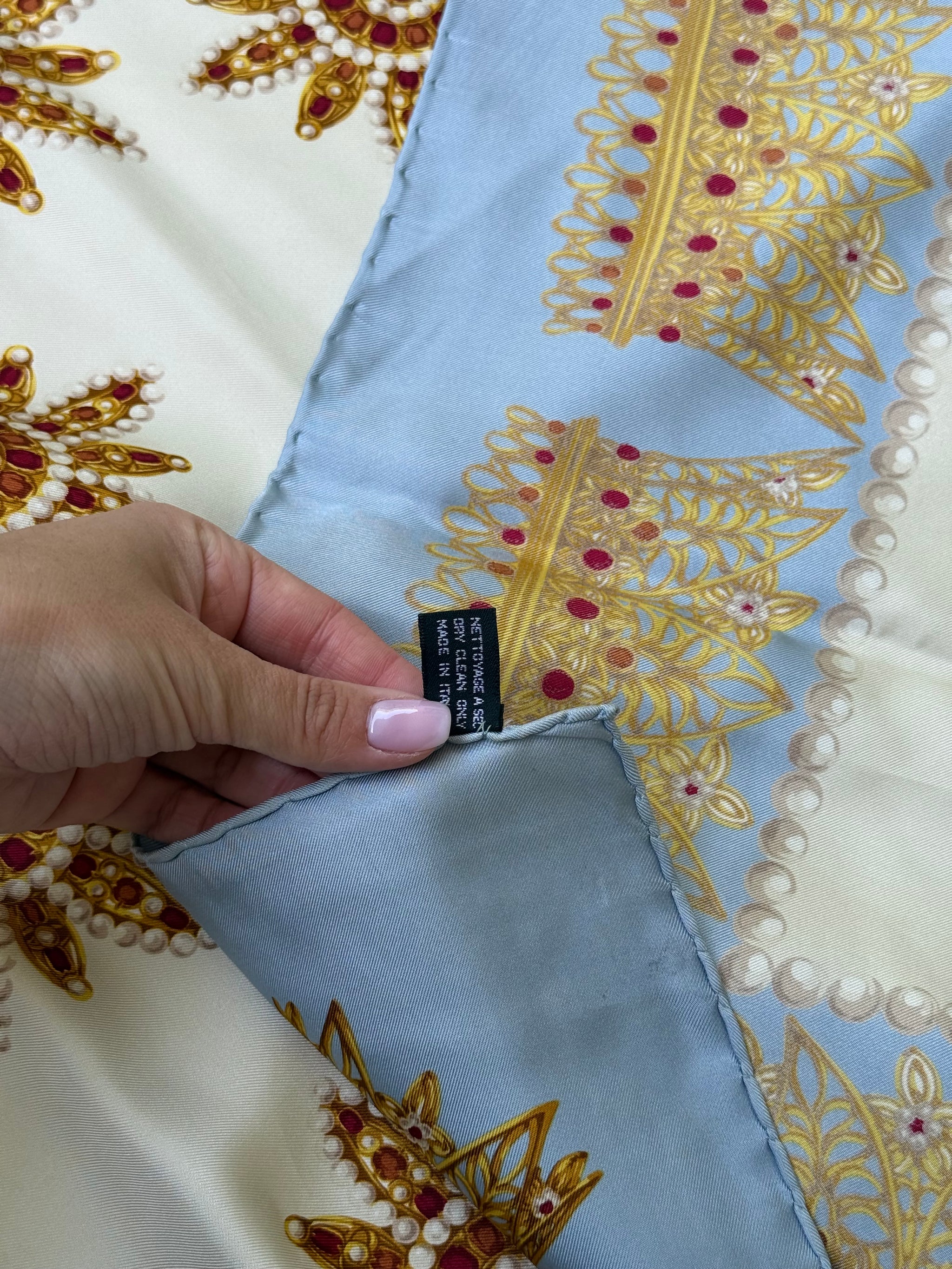 Christian Dior Scarf – Jewel and crown motifs