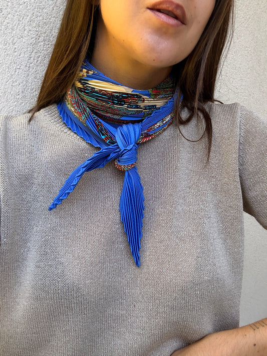 Foulard Hermès plissé – Modèle L’Art des Steppes