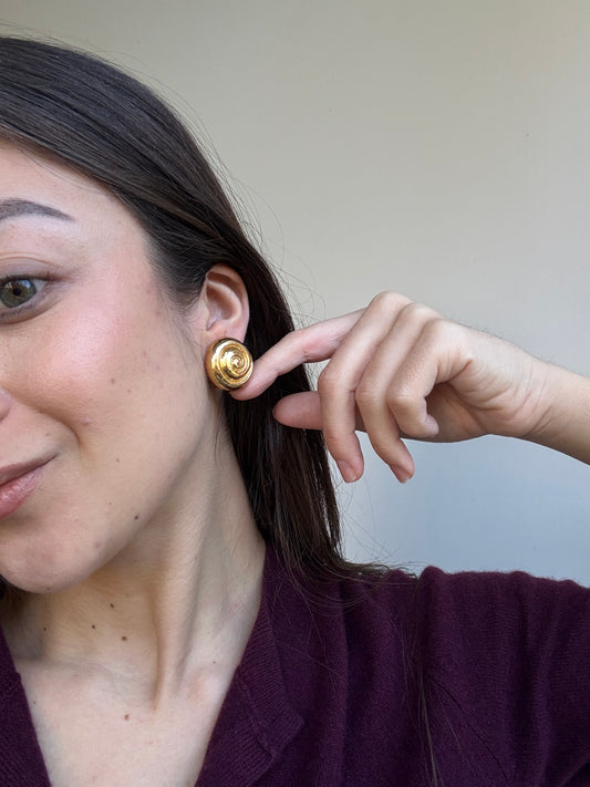 Boucles d’oreilles Christian Dior vintage - Spirales dorées