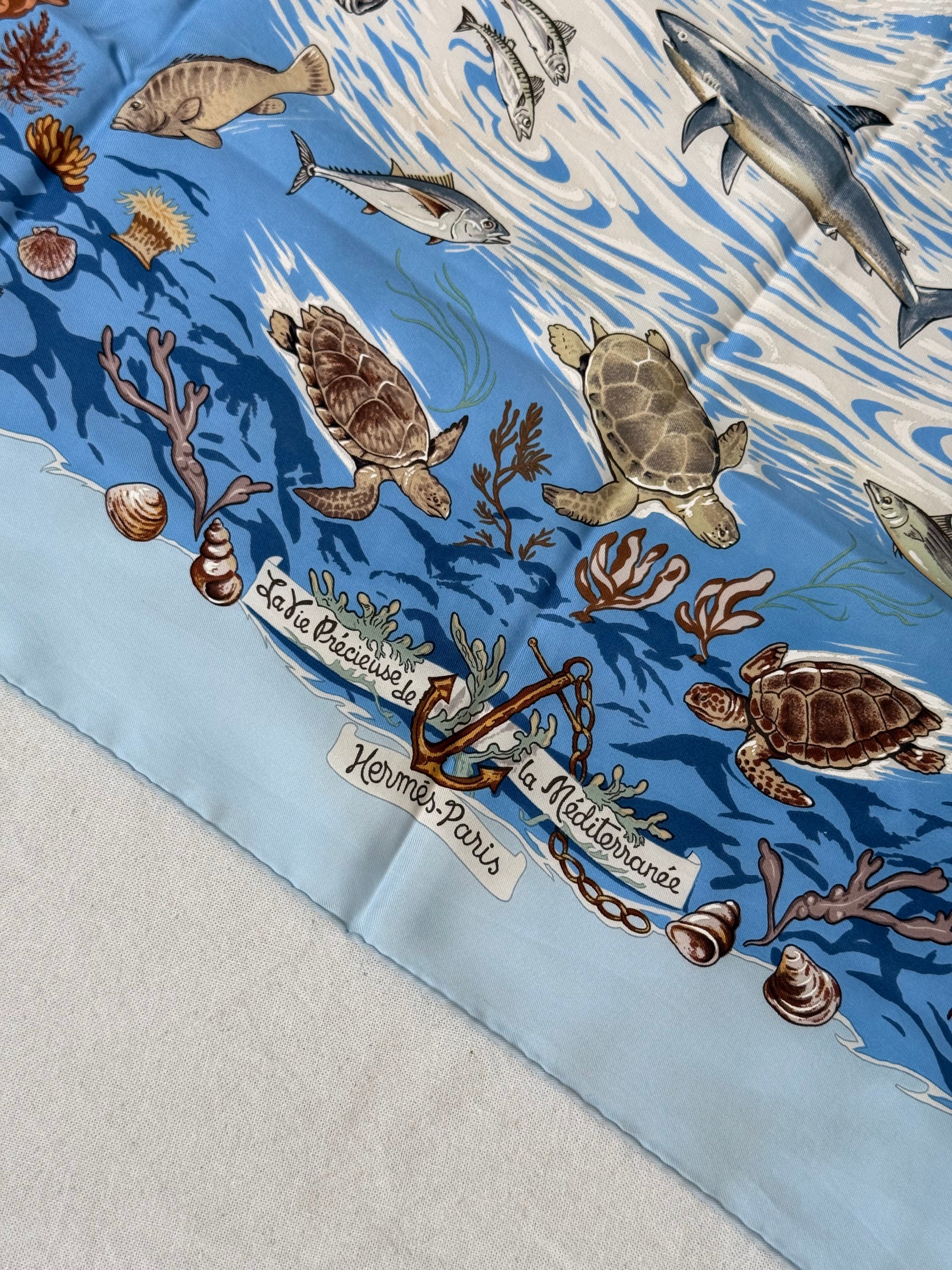 Foulard Hermès – Modèle La vie précieuse de la Méditerranée