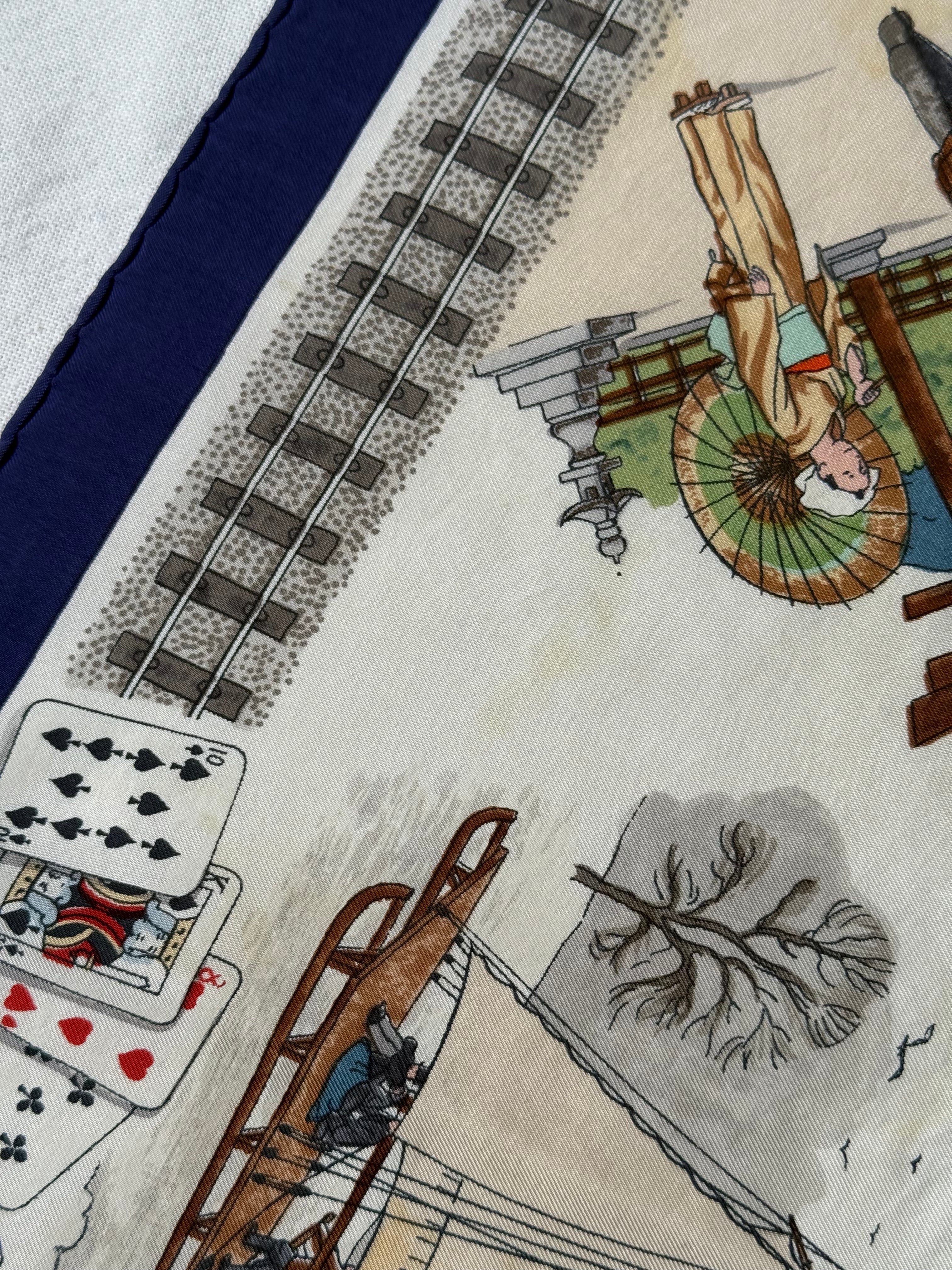 Foulard Hermès – Modèle Le Tour du Monde en 80 jours