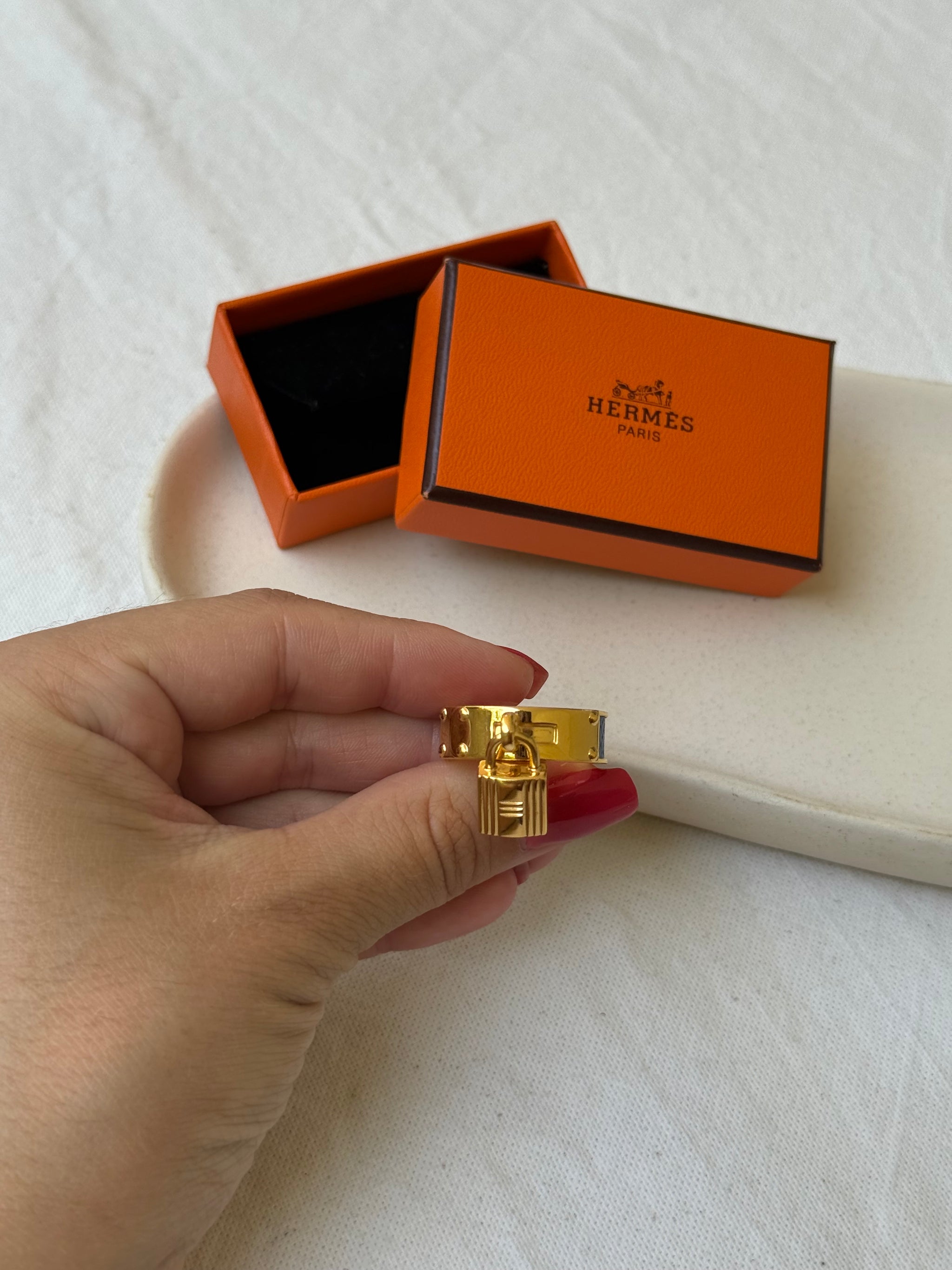 Anneau de foulard Hermès - Modèle cadenas Kelly