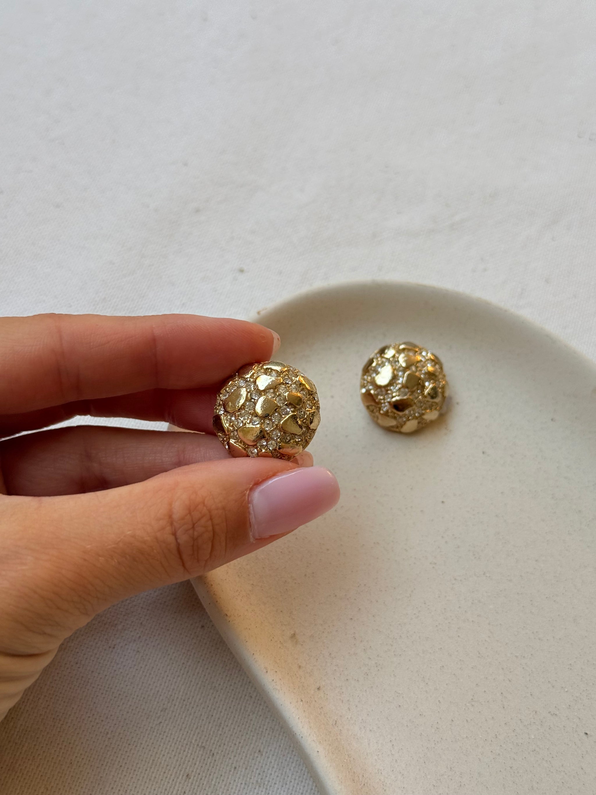 Boucles d’oreilles vintage - Pépites dorées