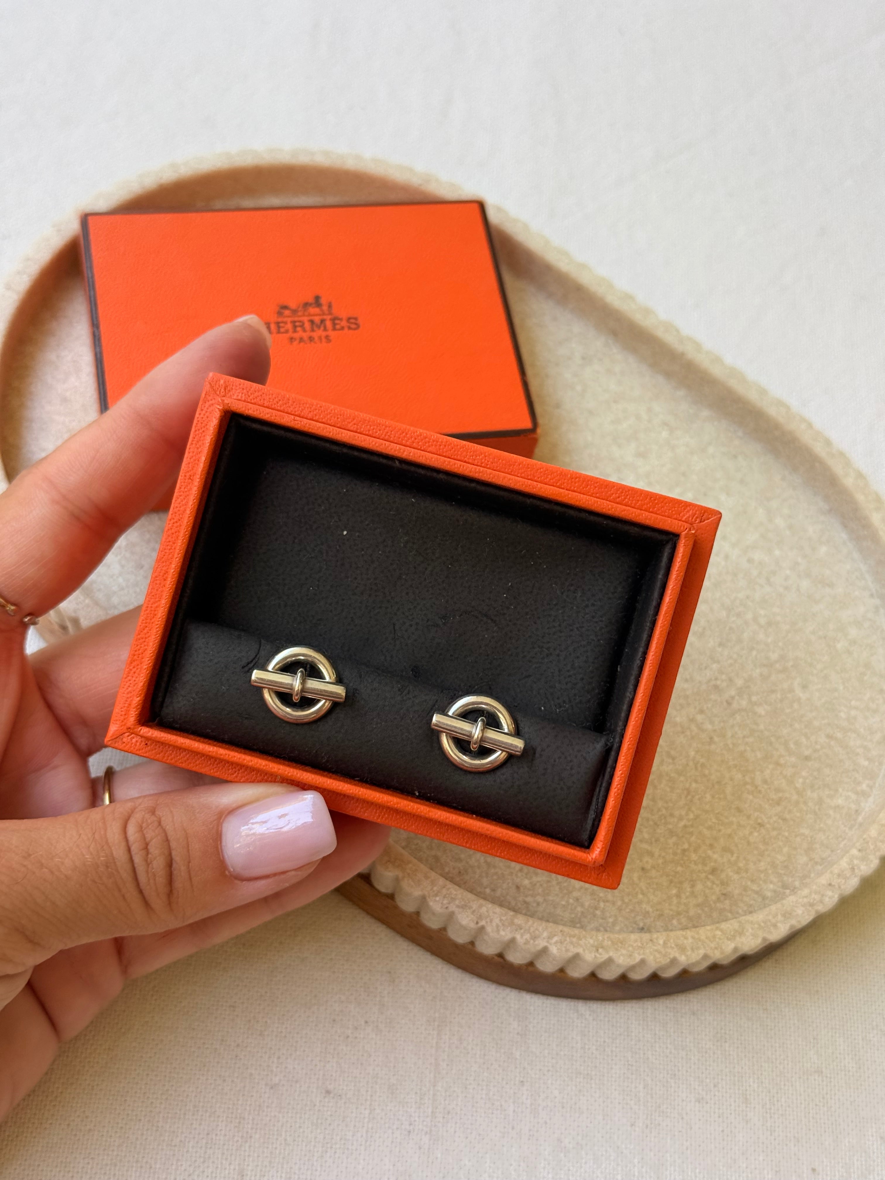 Boucles d’oreilles Hermes - Modèle Chaîne d’Ancre en argent