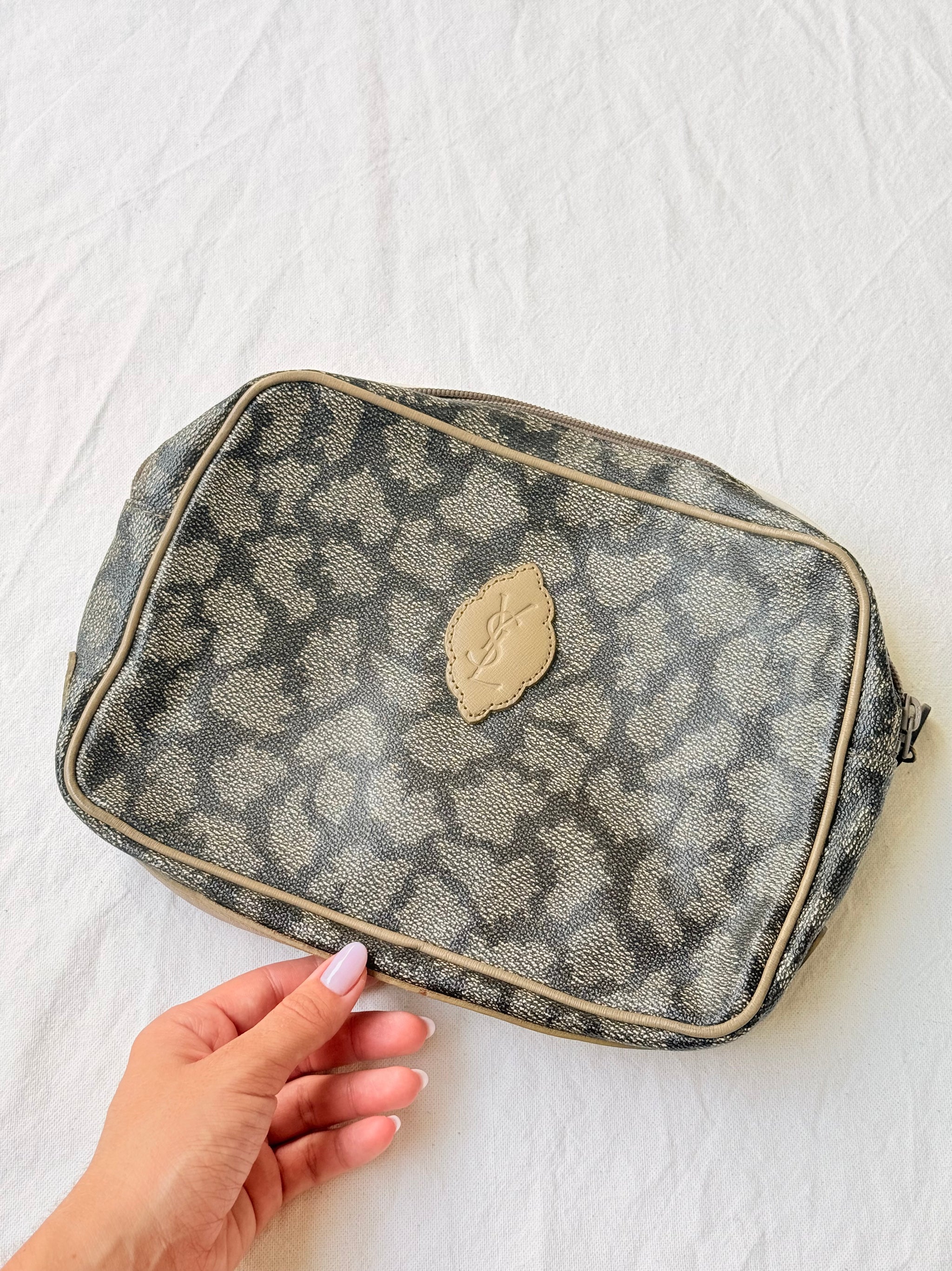 Trousse Yves Saint Laurent vintage - motif animalier