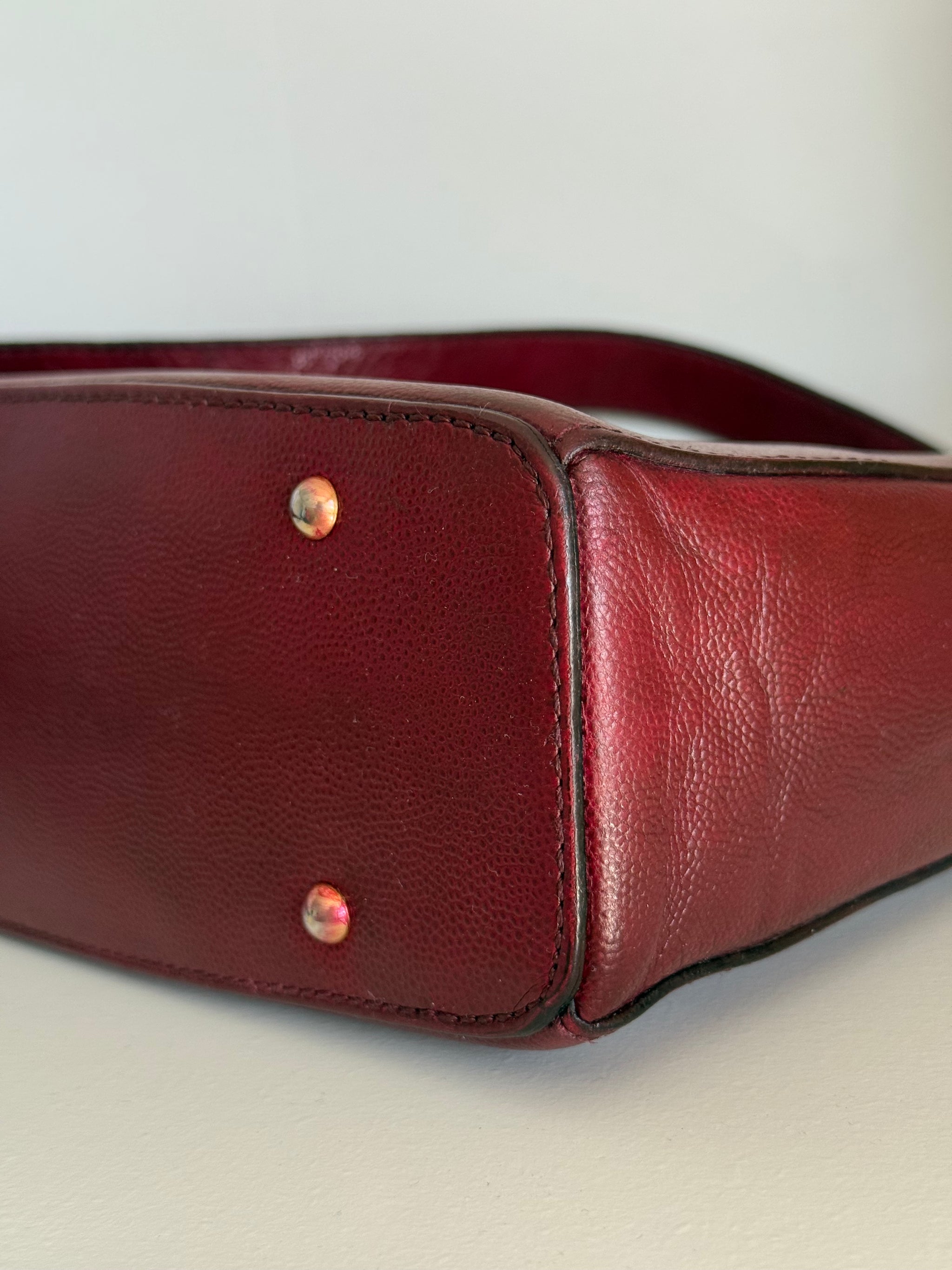 Sac Céline en cuir rouge