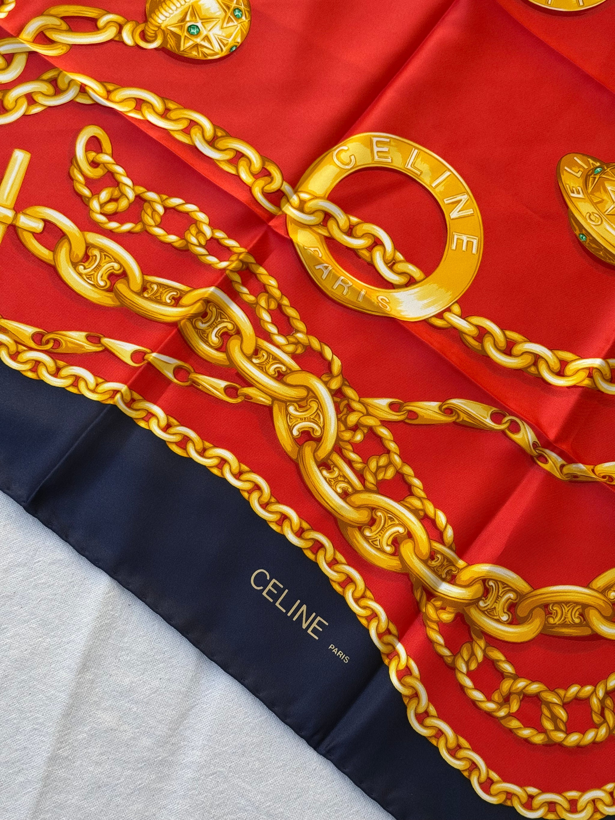 Celine Scarf – Chains and Medallions