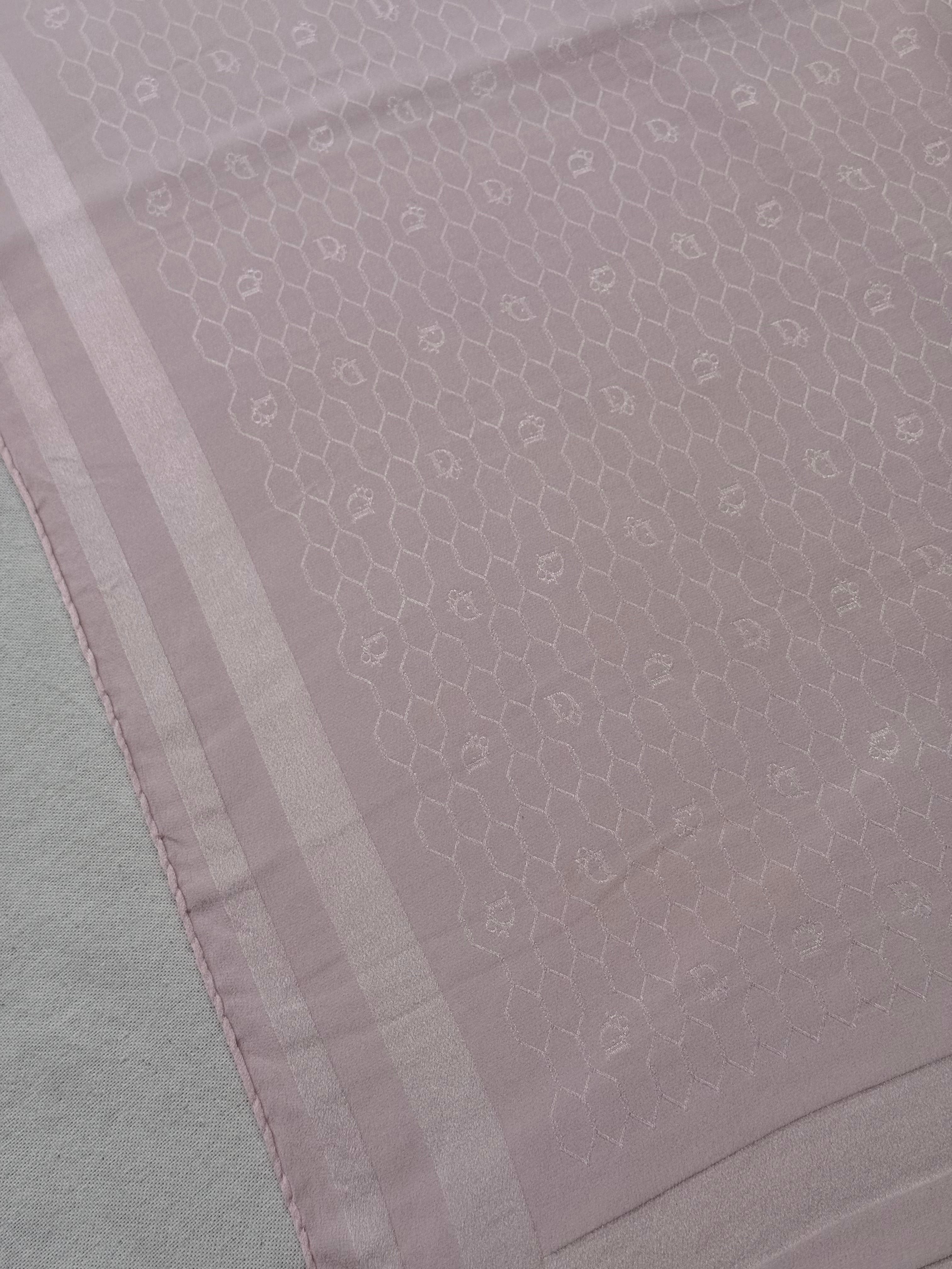 Vintage Christian Dior Scarf – Pink Monogram Tone-on-tone