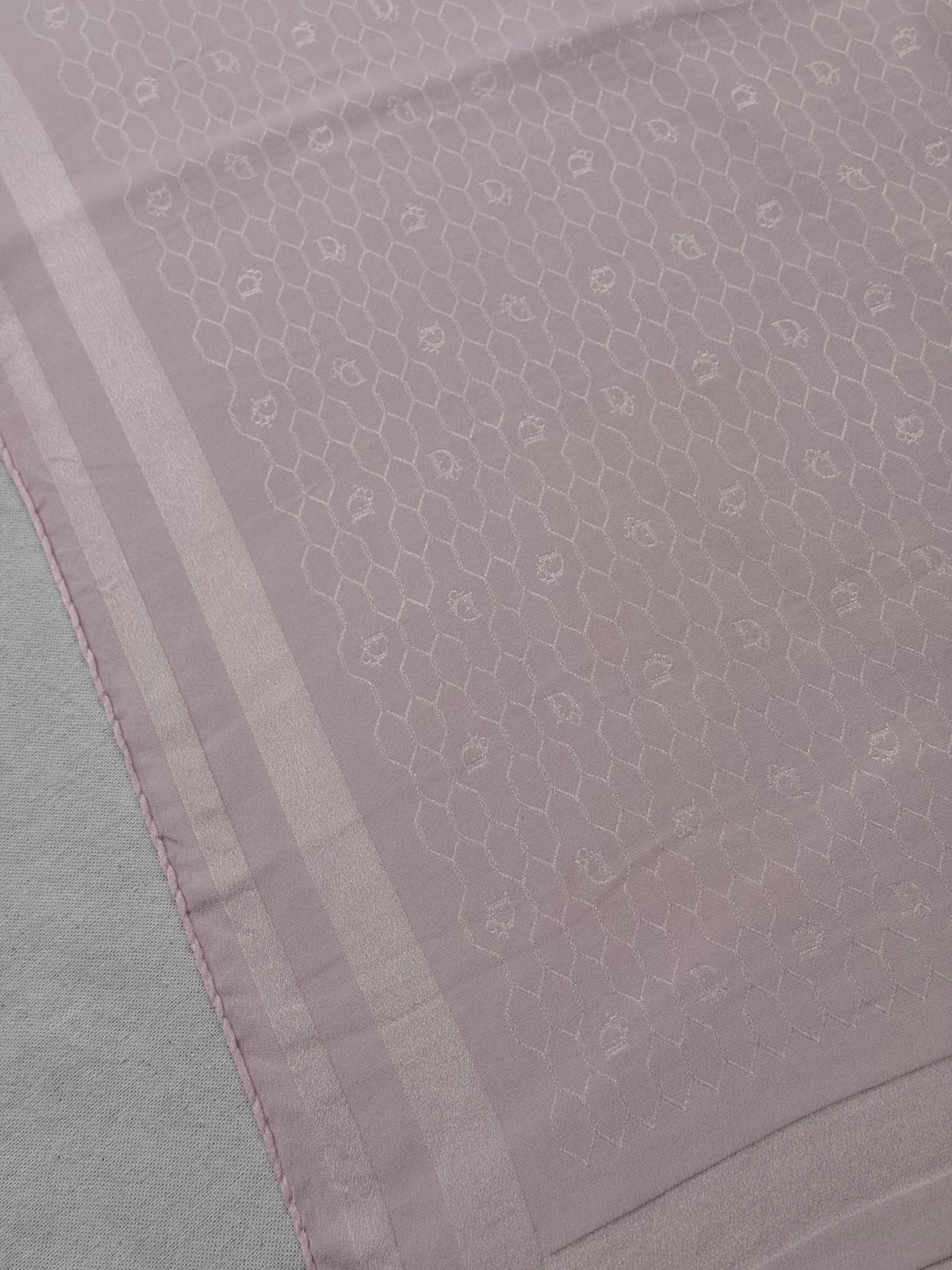 Vintage Christian Dior Scarf – Pink Monogram Tone-on-tone