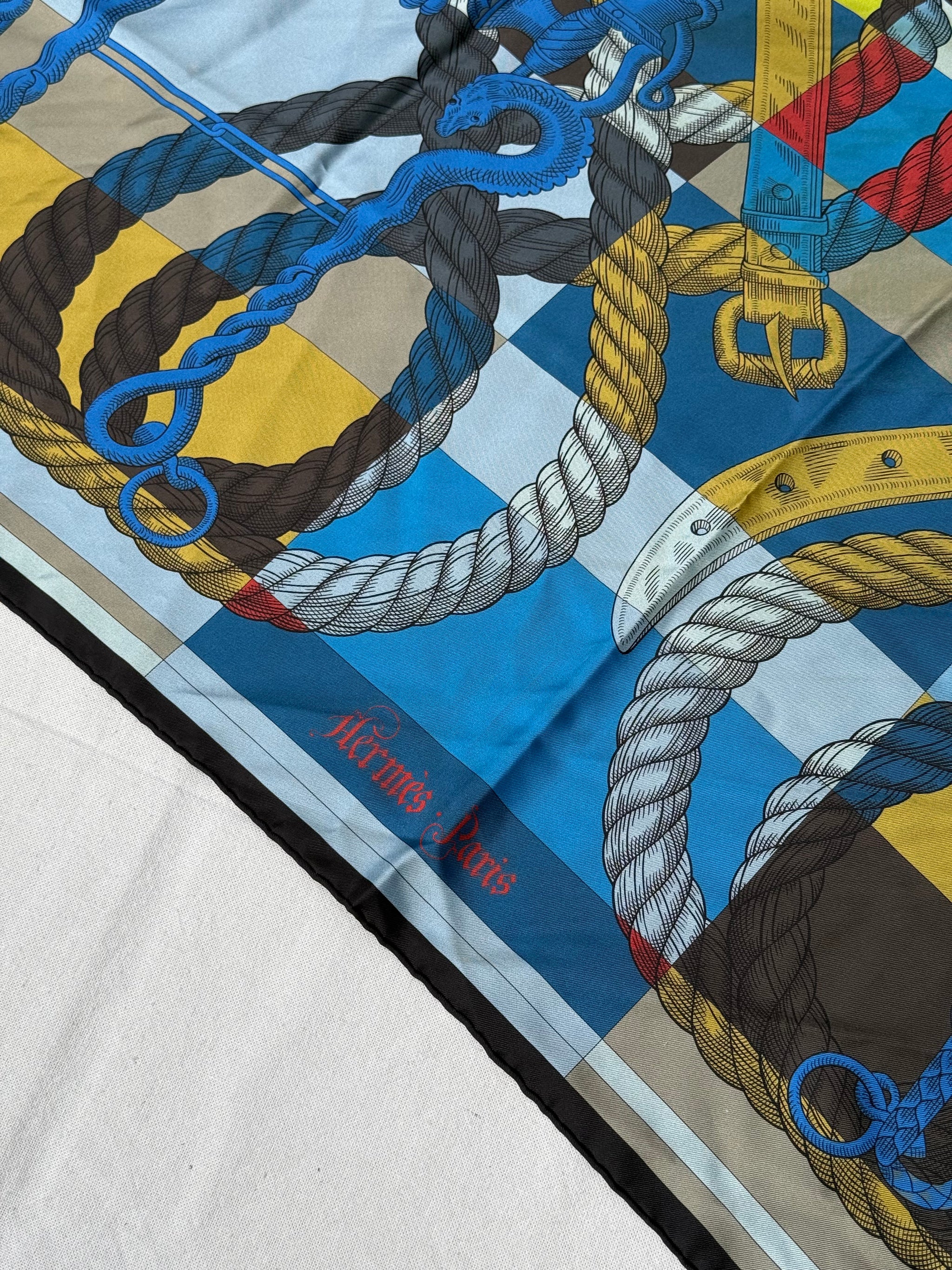 Foulard Hermès double face – Modèle Della cavalleria