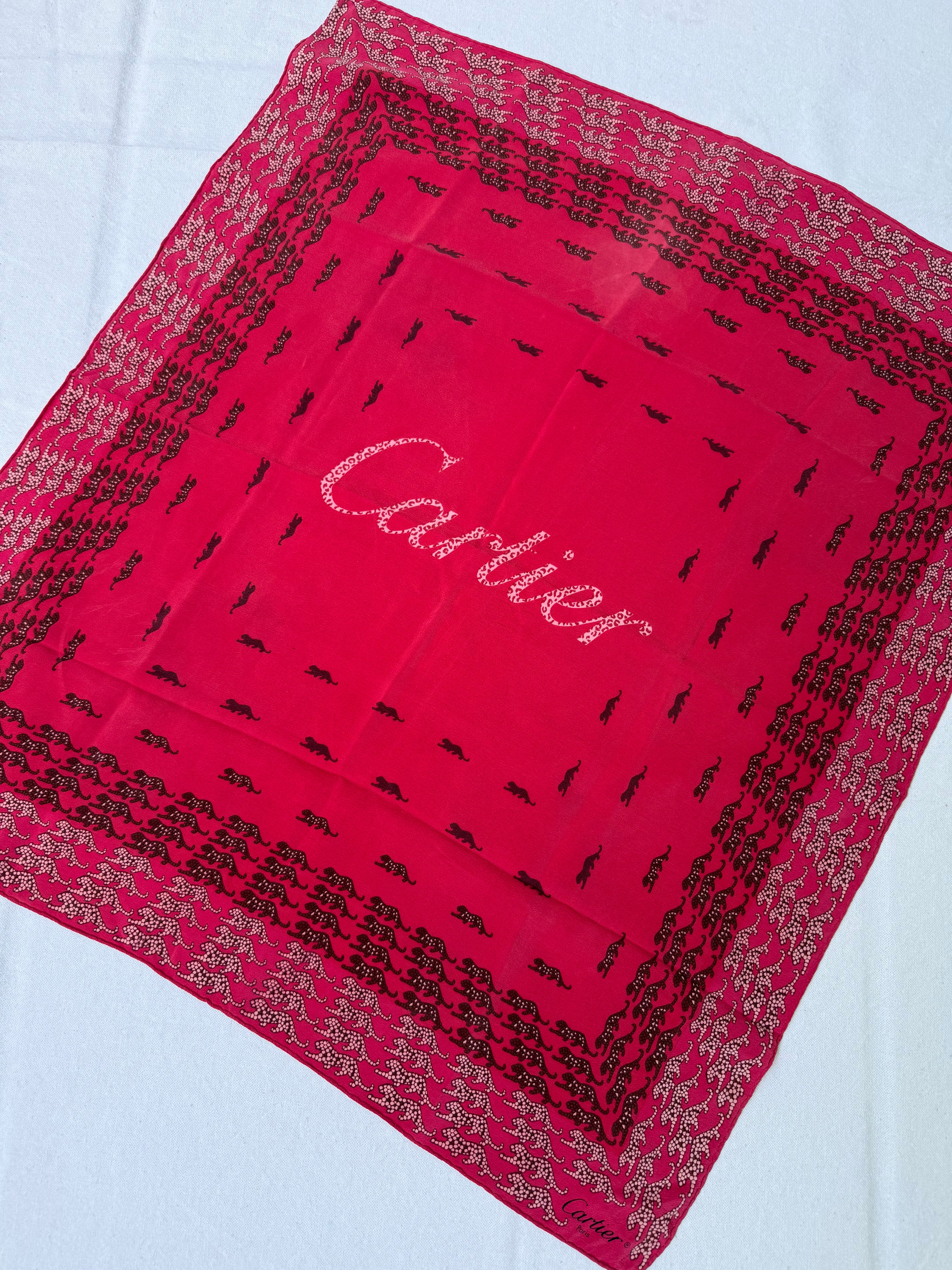 Foulard Cartier – Motifs panthères