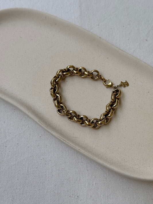 Bracelet Agatha vintage - Maille dorée