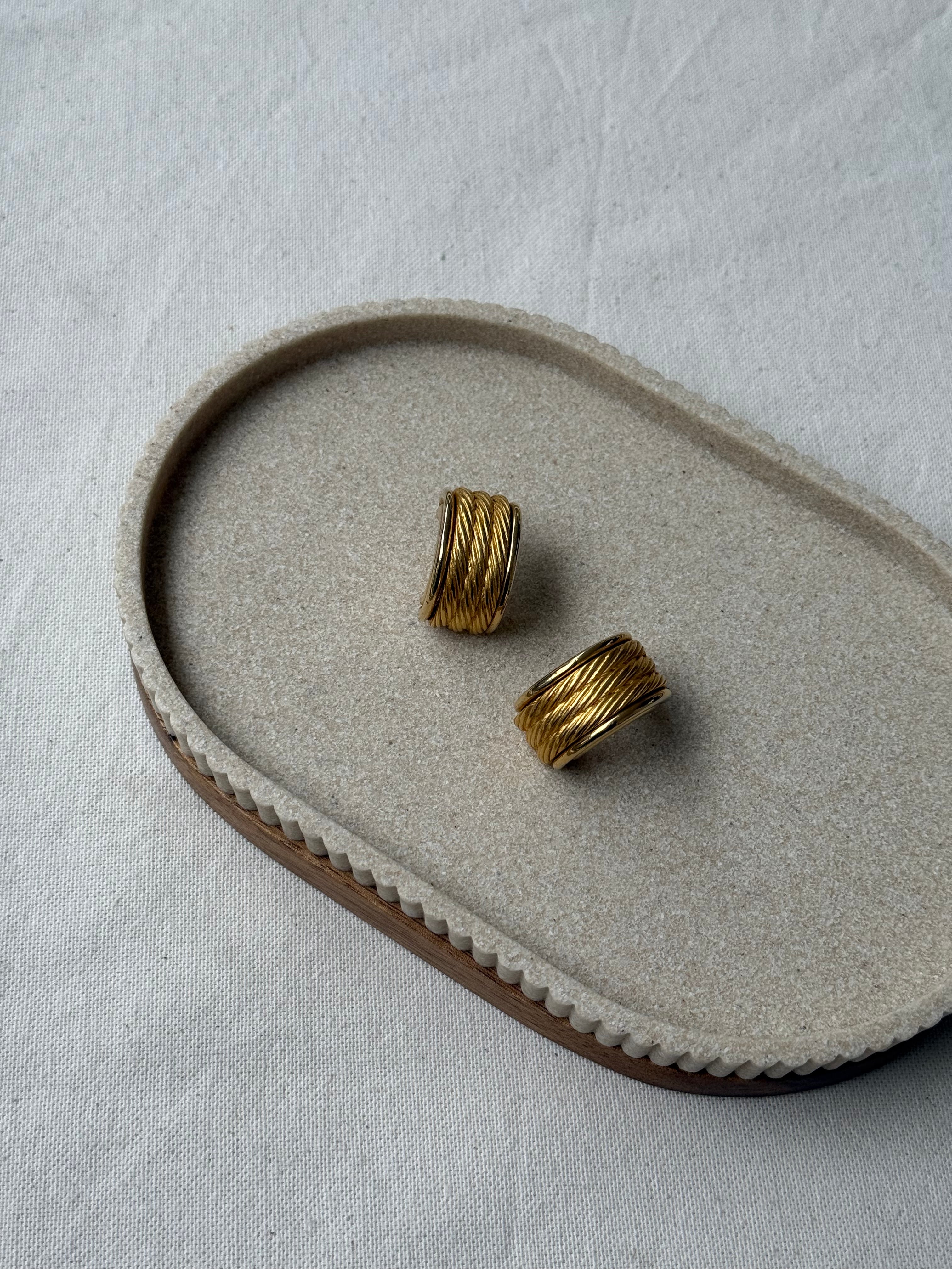 Boucles d’oreilles Givenchy vintage - Créoles épaisses dorés