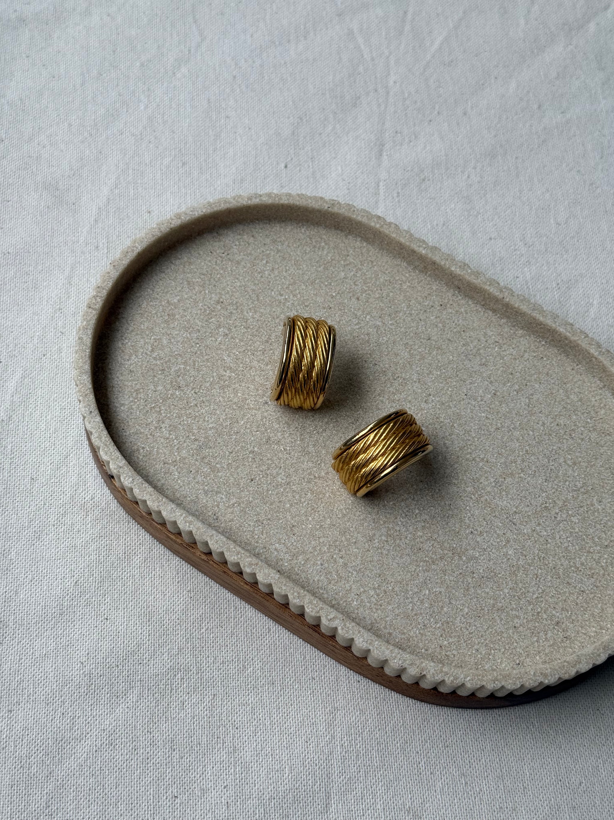 Boucles d’oreilles Givenchy vintage - Créoles épaisses dorés