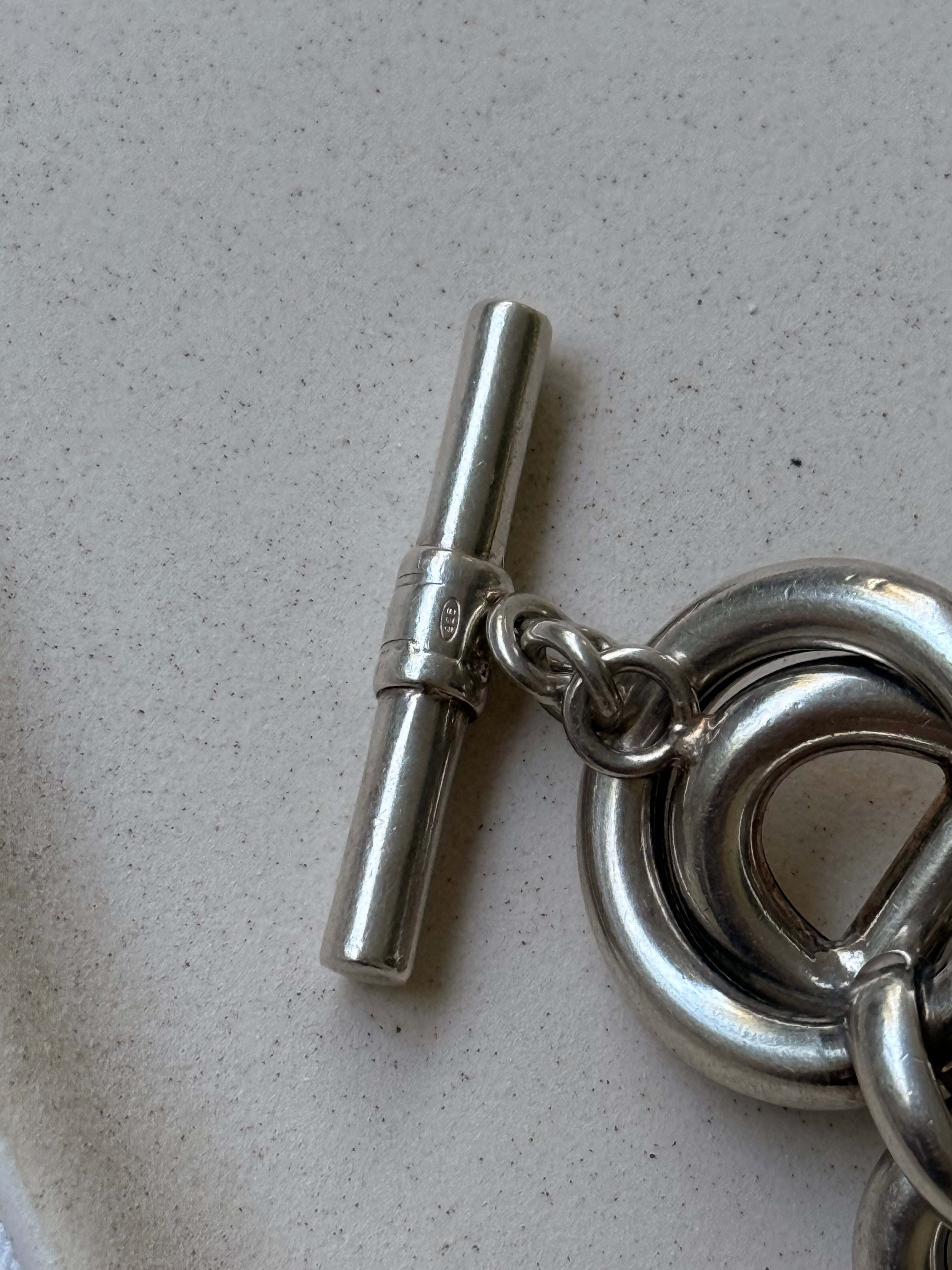 Bracelet vintage en argent 925 - maille chaîne d'ancre