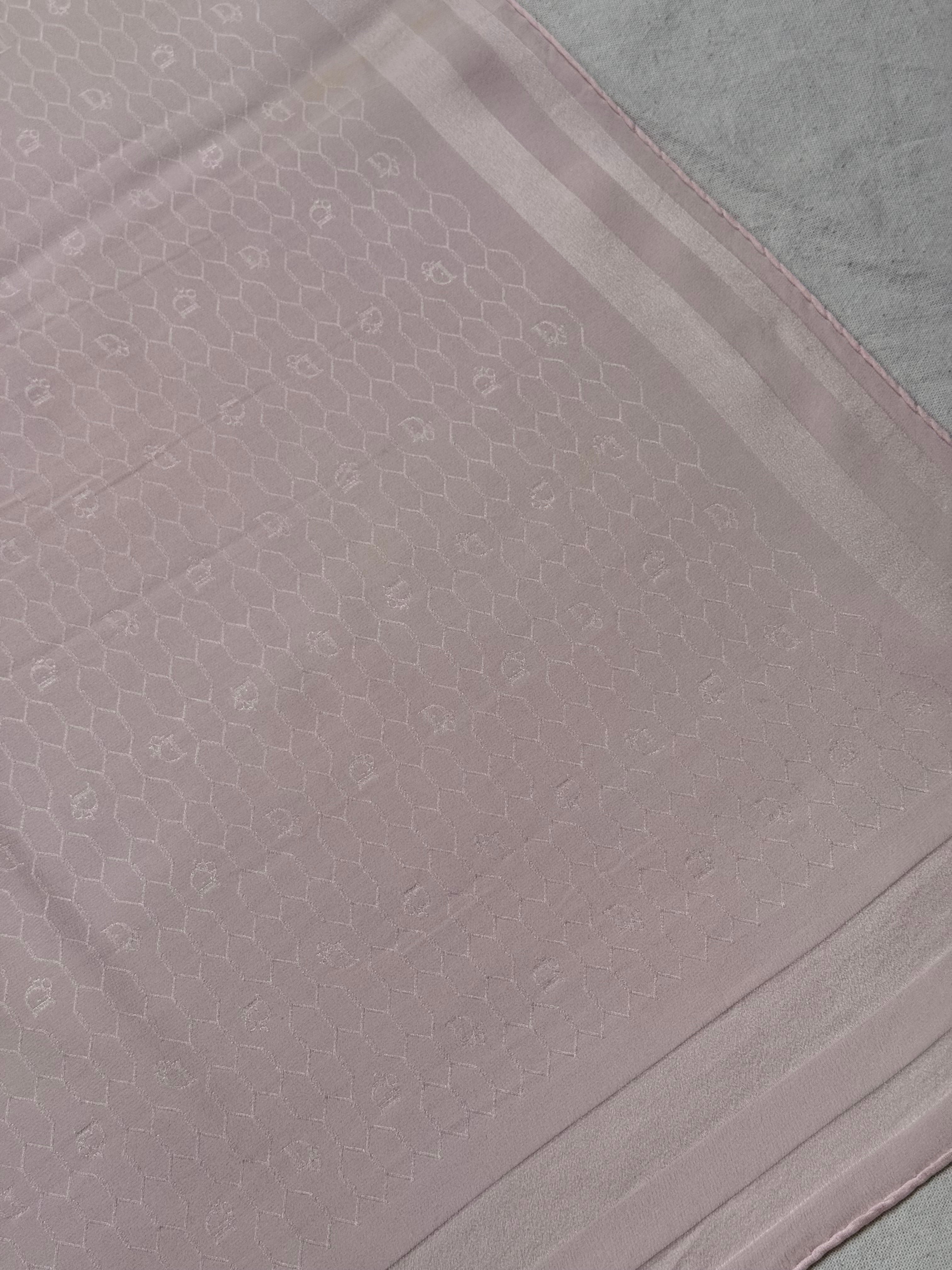 Vintage Christian Dior Scarf – Pink Monogram Tone-on-tone