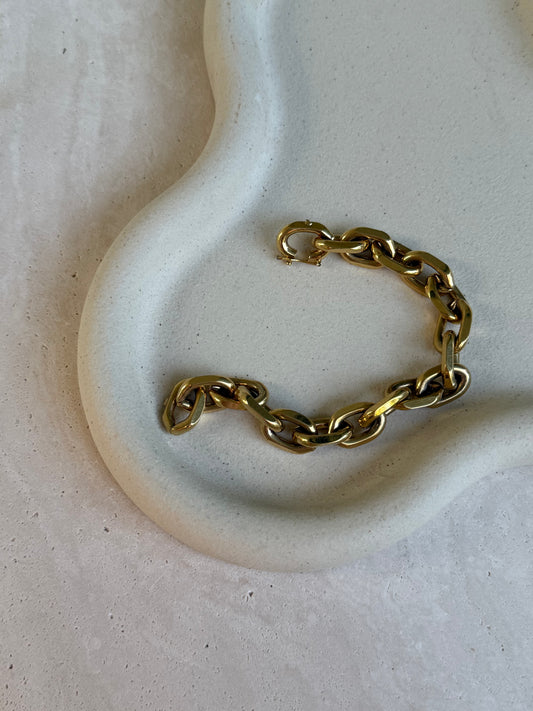 Bracelet vintage - Maille gourmette dorée