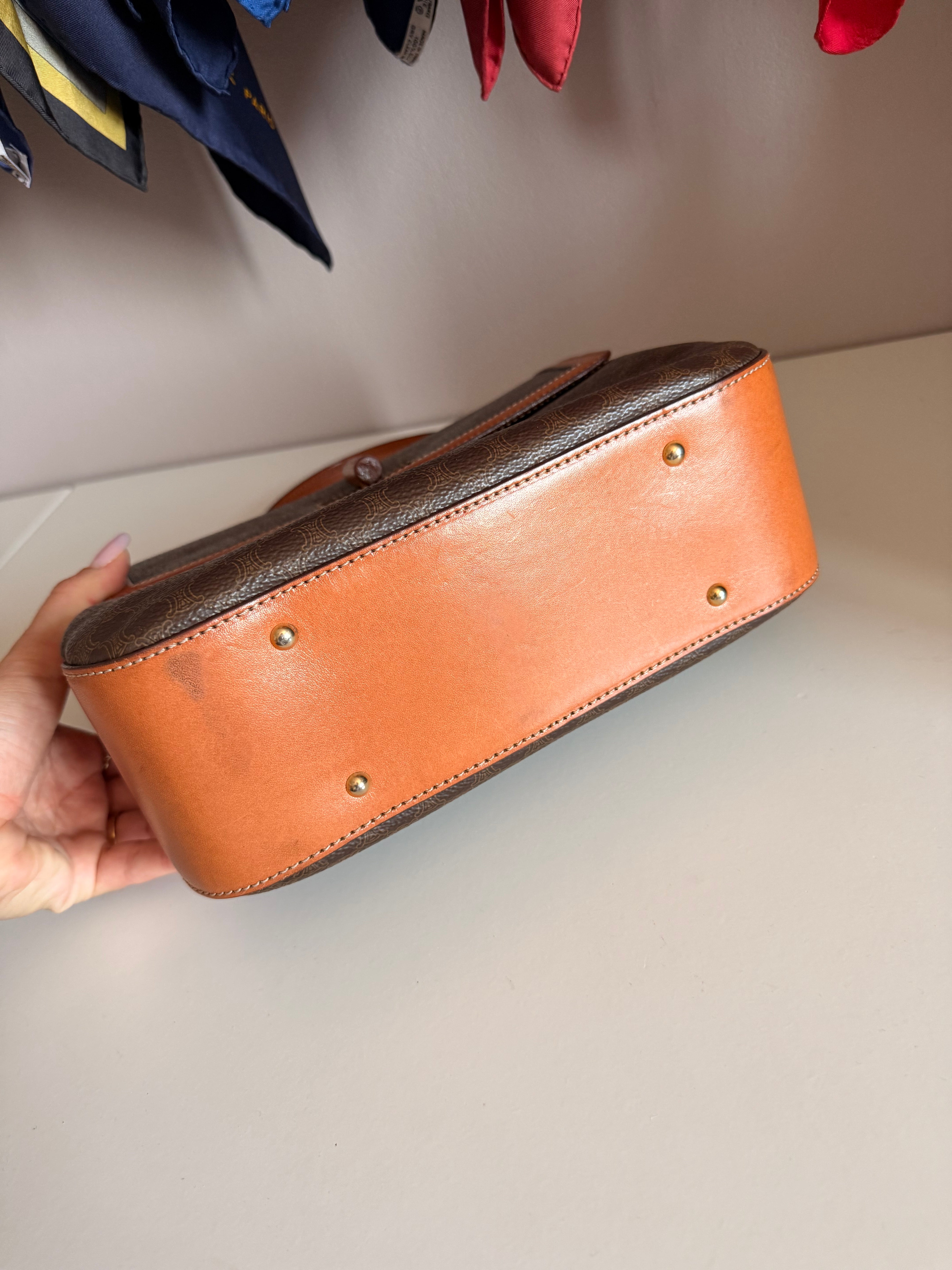 Sac Céline vintage - Turn Lock toile macadam triomphe