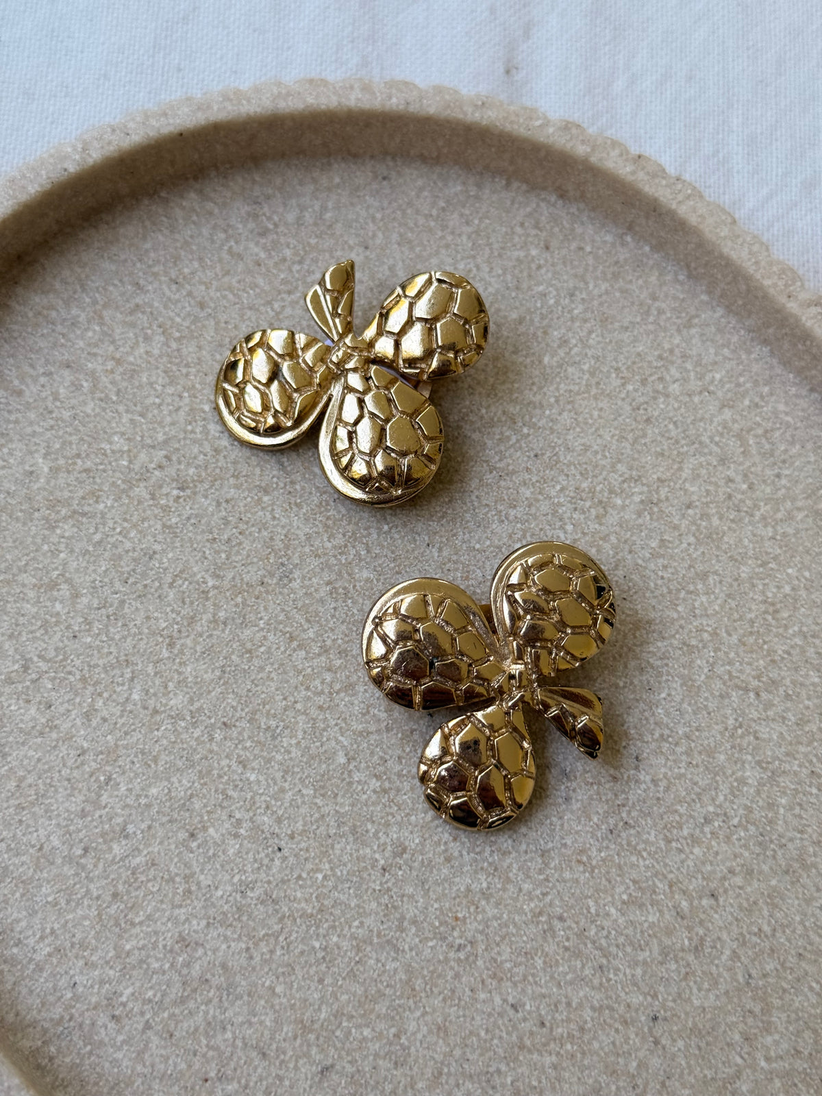 Boucles d’oreilles Rochas vintage - Trèfles dorés