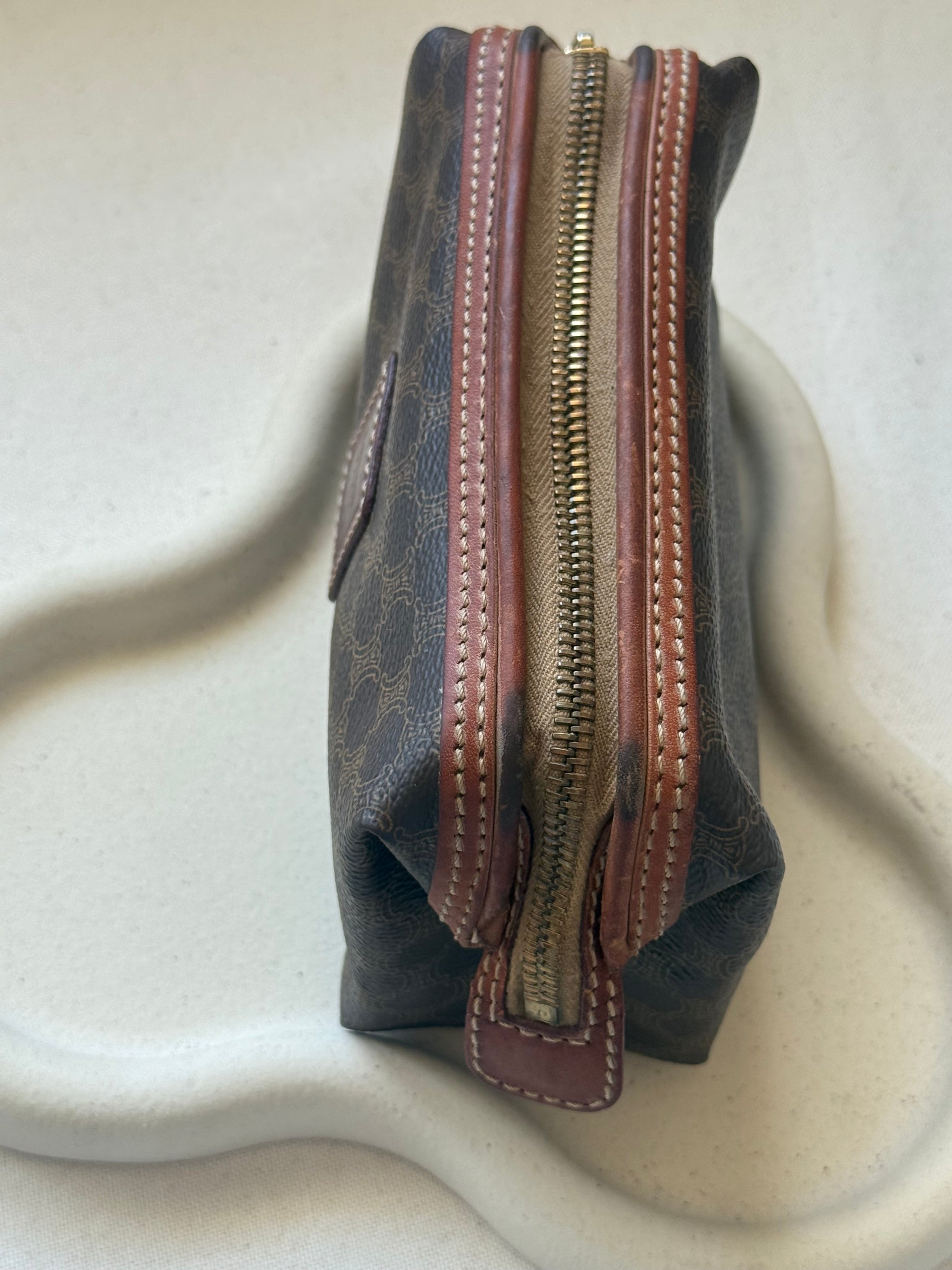 Pochette trousse Céline vintage - Toile triomphe