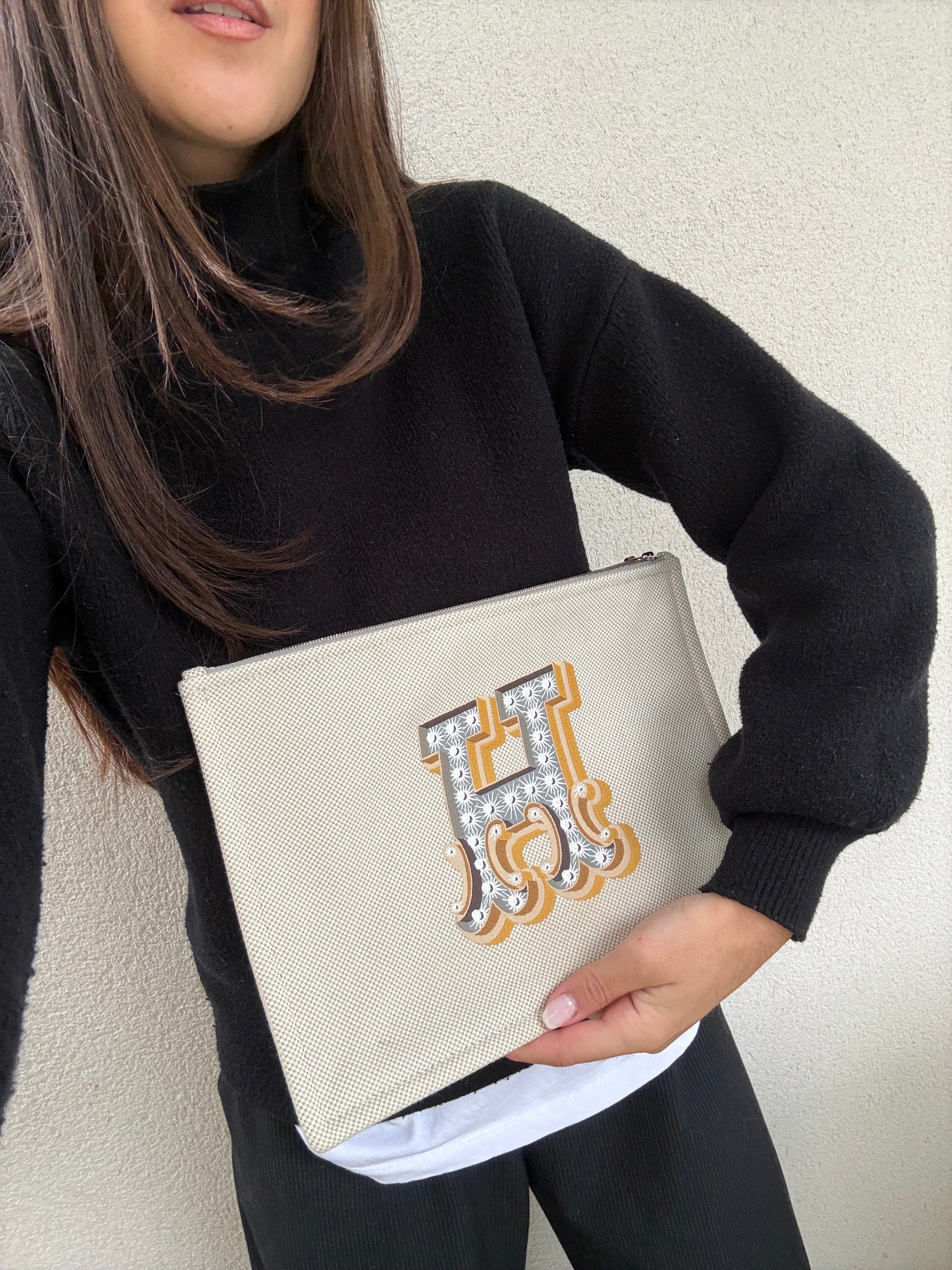 Trousse Hermès - Tissu flat H