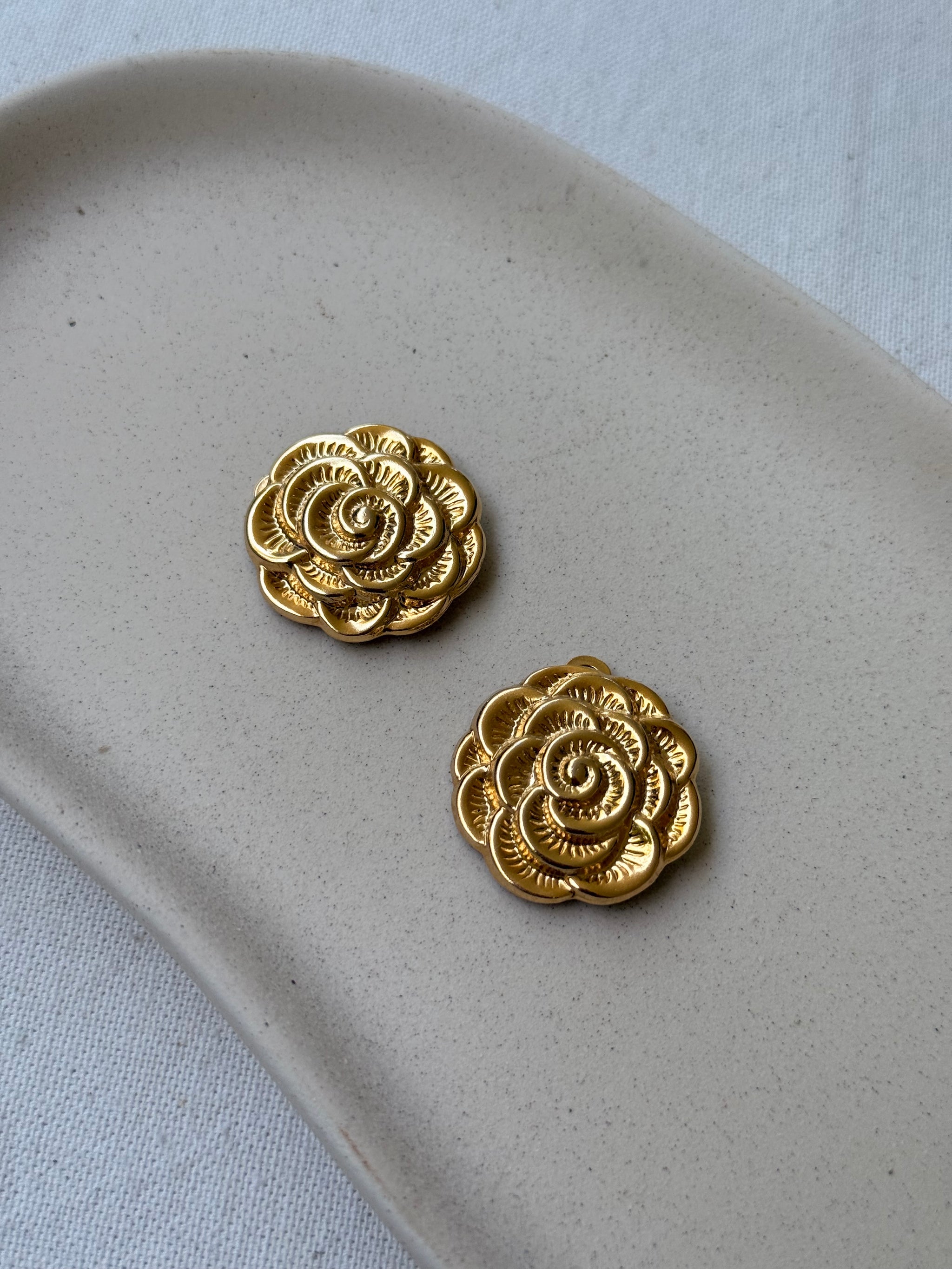 Boucles d’oreilles vintage - Rose dorée