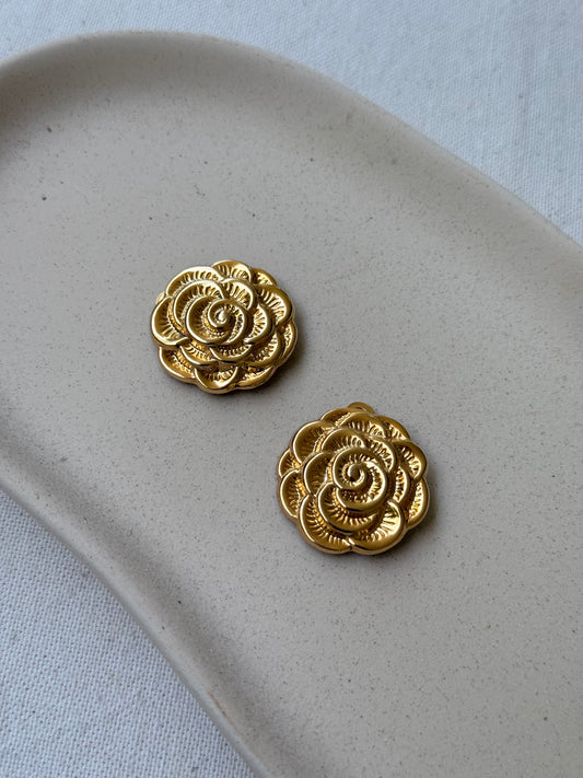 Boucles d’oreilles vintage - Rose dorée