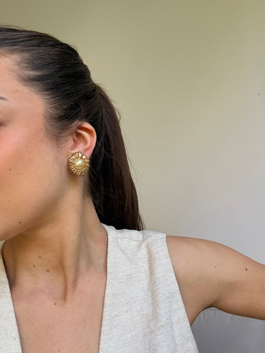 Boucles d’oreilles Jacques Esterel vintage - Perles nacrées